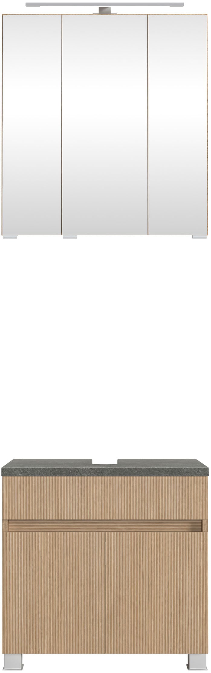 welltime Badmöbel-Set "EIXO, Set aus Spiegelschrank und Unterbeckenschrank" günstig online kaufen