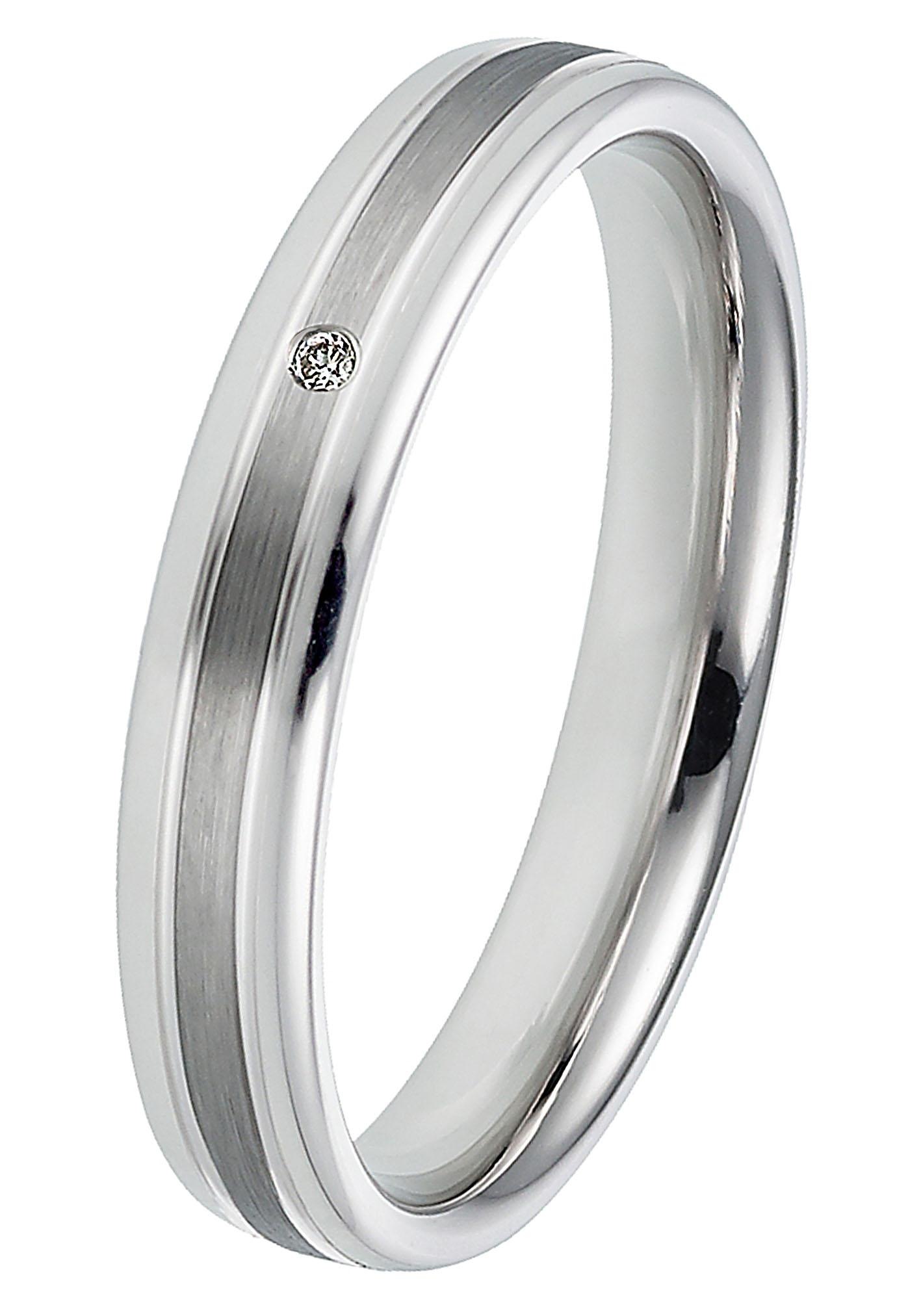 DOOSTI Trauring »Schmuck Geschenk Silber 925 Trauring Ehering Partnerring LIEBE«, Made in Germany, wahlweise mit oder ohne Brillant