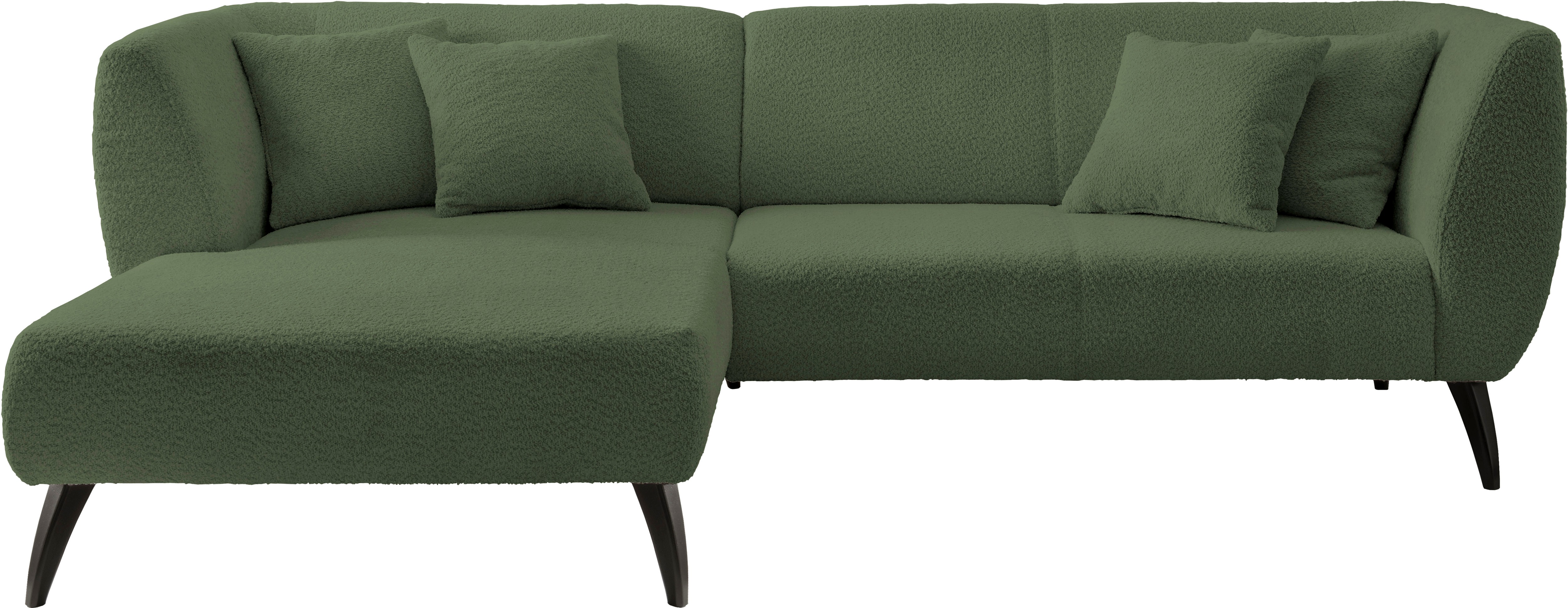 Thumbnail - INOSIGN Ecksofa "Colori Polstermöbel mit zeitlos eleganter Rückenführung. L-Form" Holzfußfarbe wählbar, inkl. 4x Zierkis...