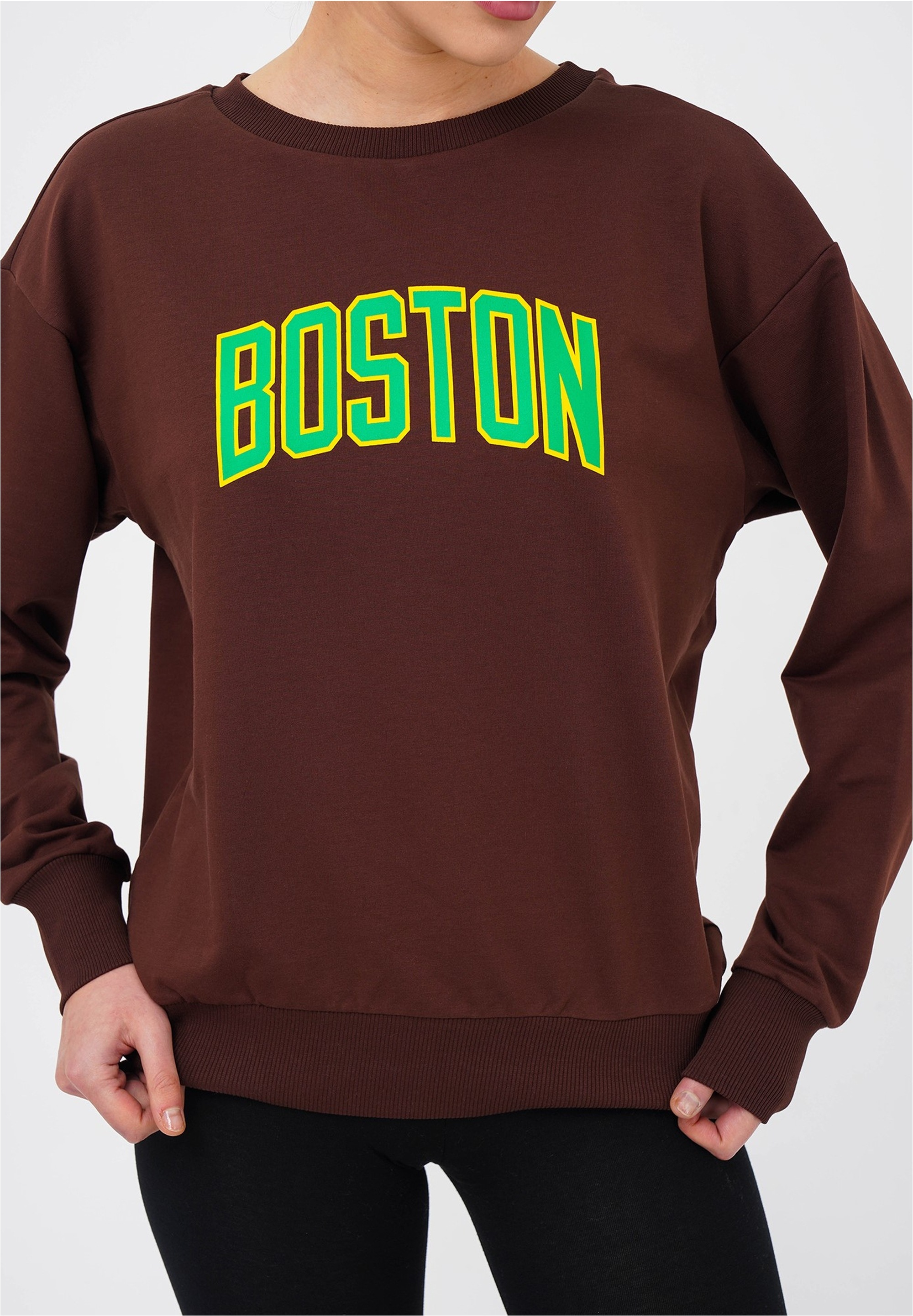 freshlions Sweatshirt »Boston«, mit coolem Schriftzug