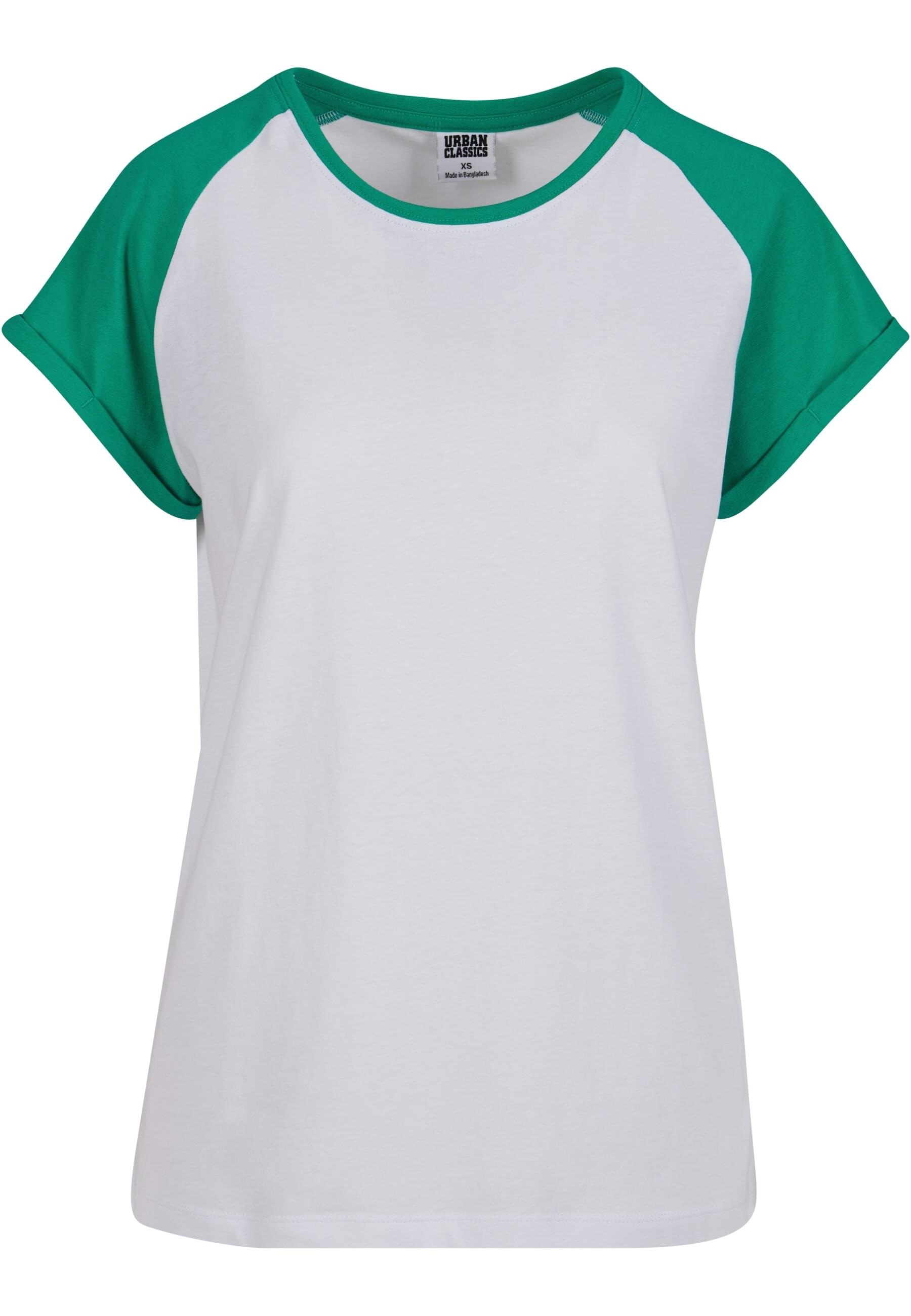 URBAN CLASSICS Kurzarmshirt "Urban Classics Damen Ladies Contrast Raglan Te günstig online kaufen
