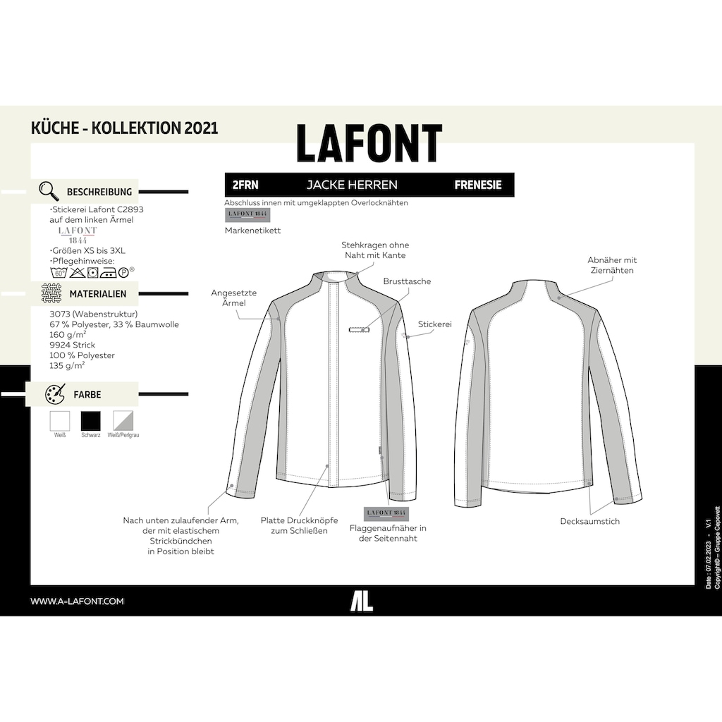 Lafont Kochjacke »Herren "Frénésie"«