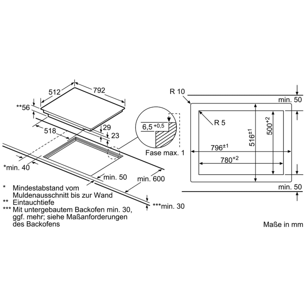 SIEMENS Induktions-Kochfeld von SCHOTT CERAN® »EH801FFB1E«, EH801FFB1E