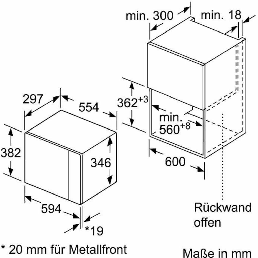 NEFF Einbau-Mikrowelle »N 50 HLAWD23N0«, Mikrowelle, 800 W