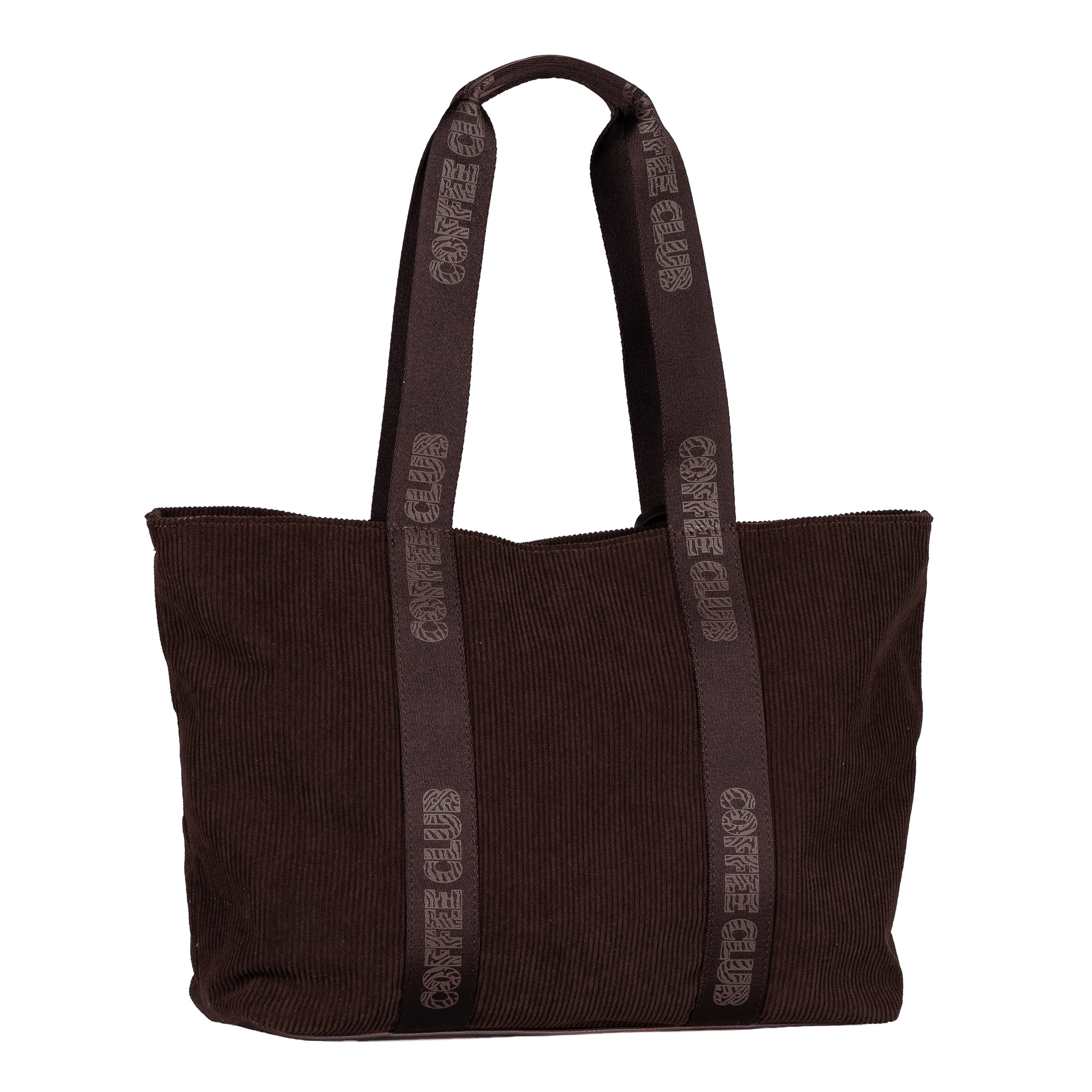 TOM TAILOR Denim Shopper »Cortini« Damen Tasche, Coffee-Print, Mini-Bag-Anhänger für trendige Akzente