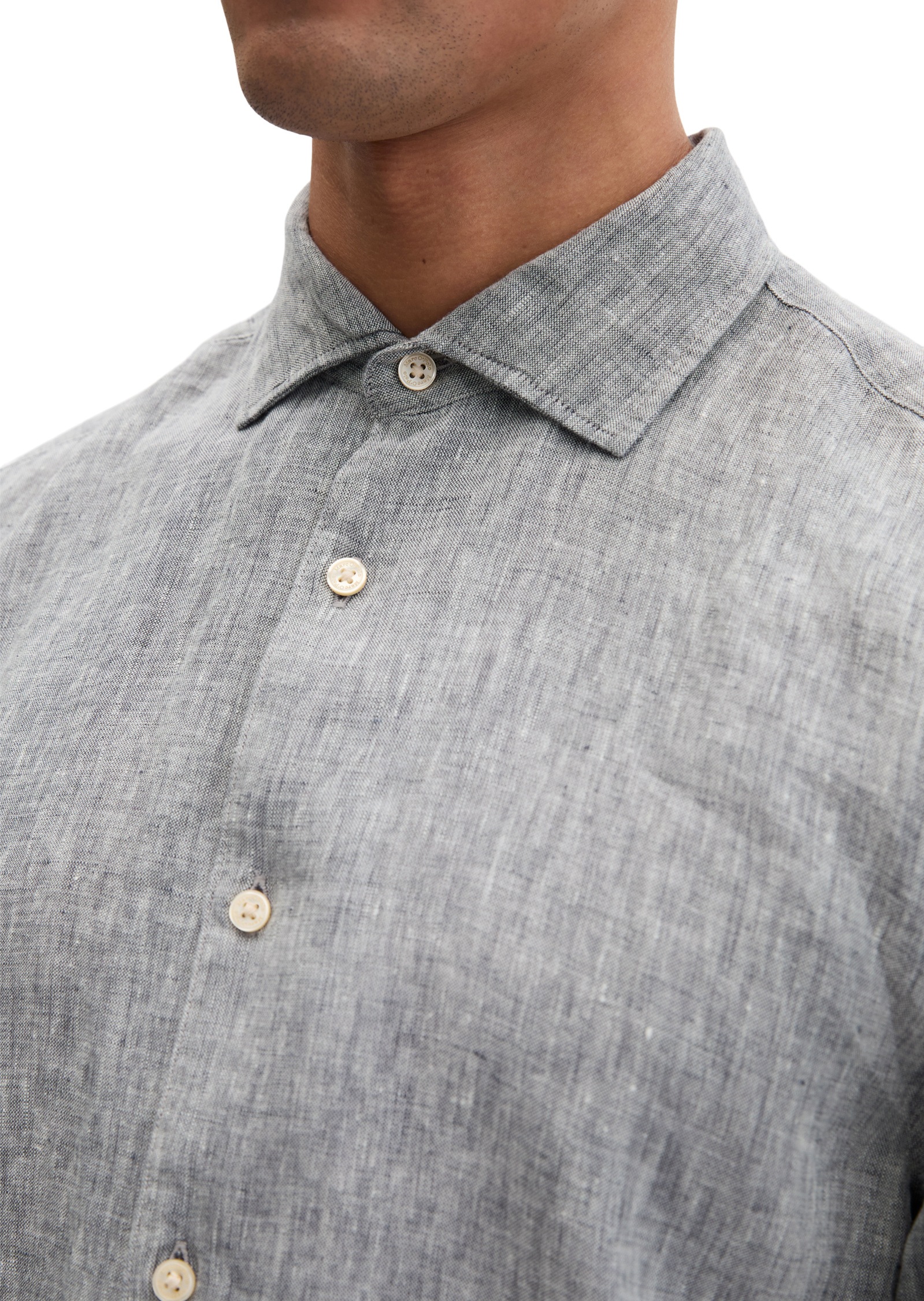 Marc O'Polo Langarmhemd »aus feinem Leinen-Chambray«