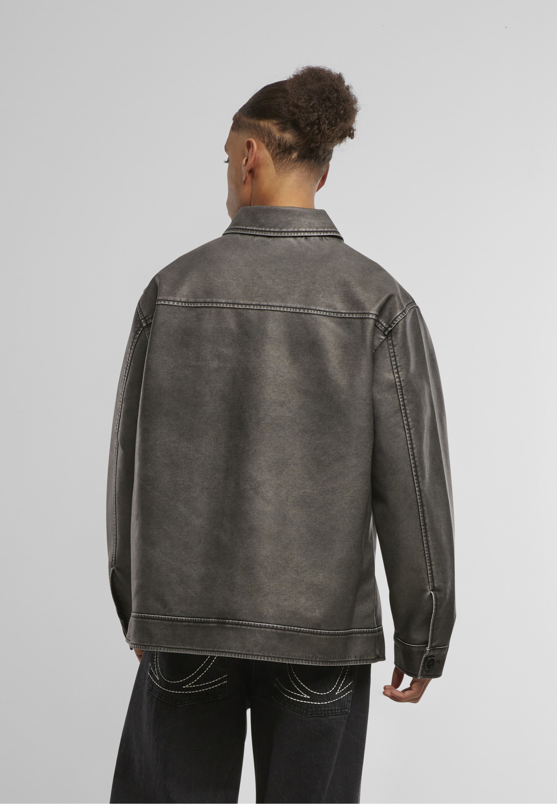 URBAN CLASSICS Lederjacke »Urban Classics Vintage Jacket« 1 Stk. tlg. ohne Kapuze