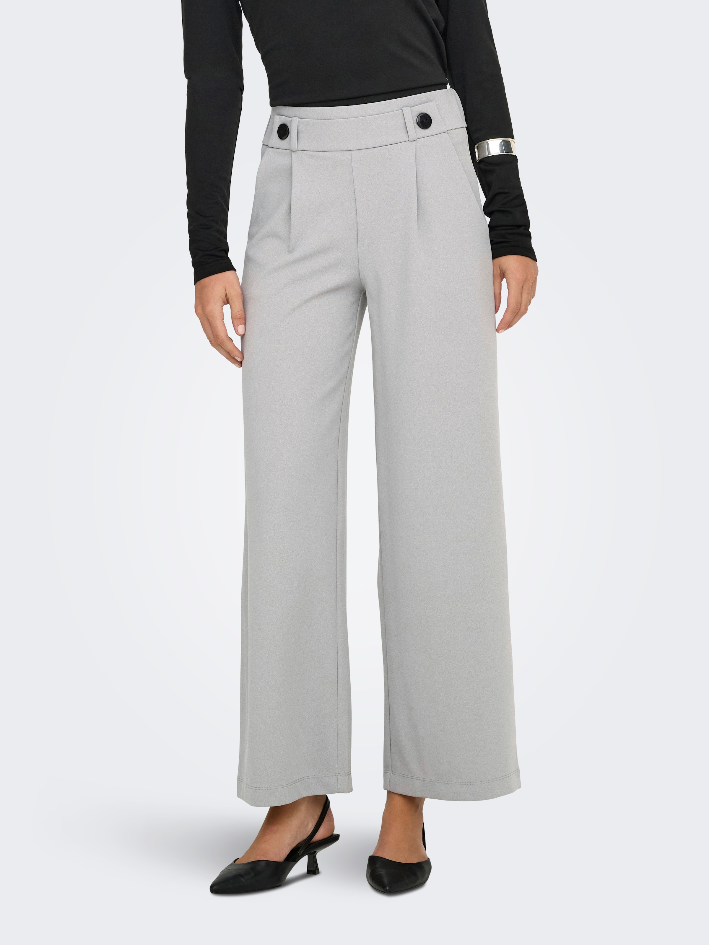 JDY Jerseyhose "JDYGEGGO NEW LONG PANT JRS NOOS" Materialmix, weit geschnitten