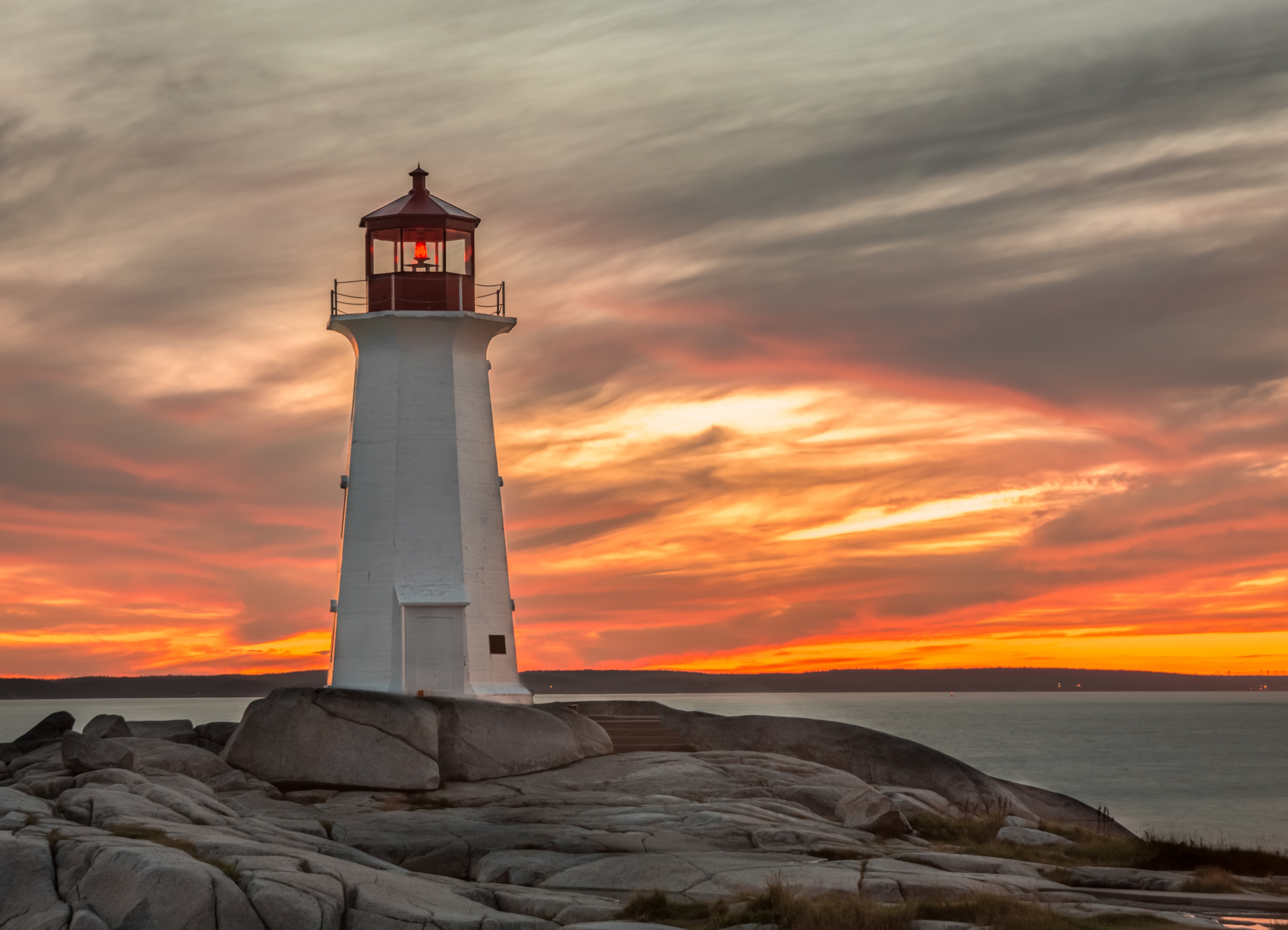Papermoon Fototapete "Lighthouse Peggy Cove Sunset" glatt