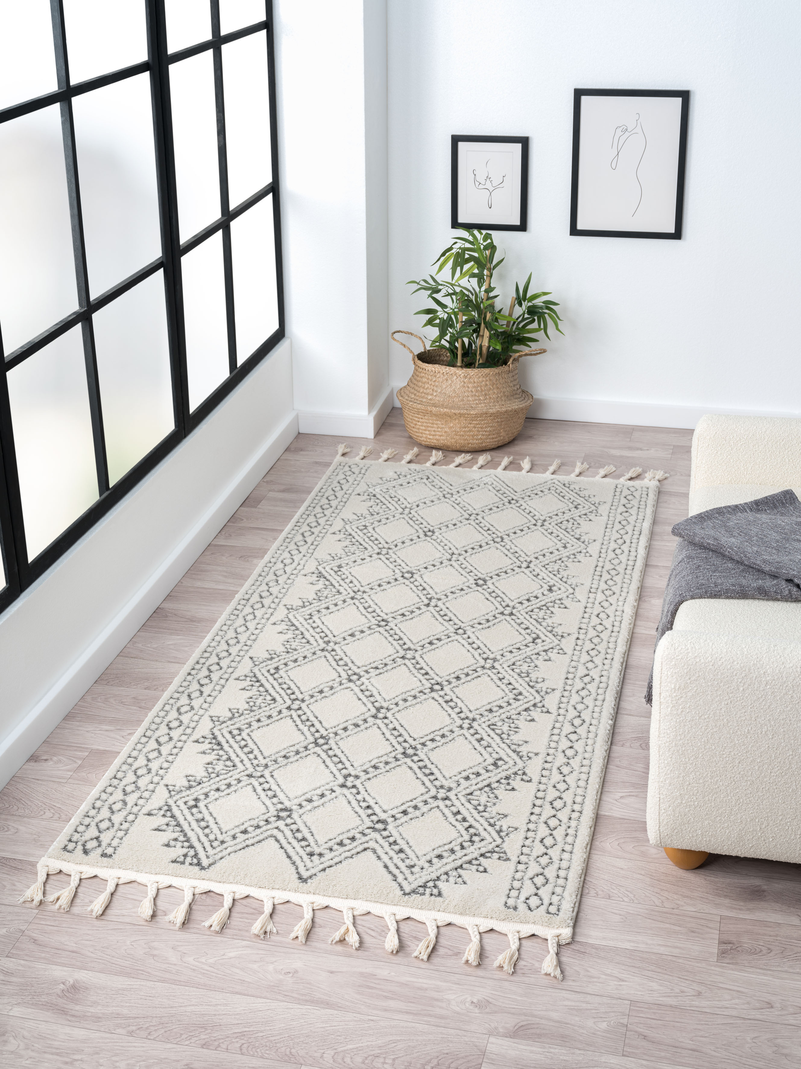 Myflair Möbel & Accessoires Hochflor-Teppich "Moroccan Tradition, LAGERRÄUMUNG" rechteckig 24 mm Höhe modern, marokkanisches Design, flauschig weich durch Hochflor