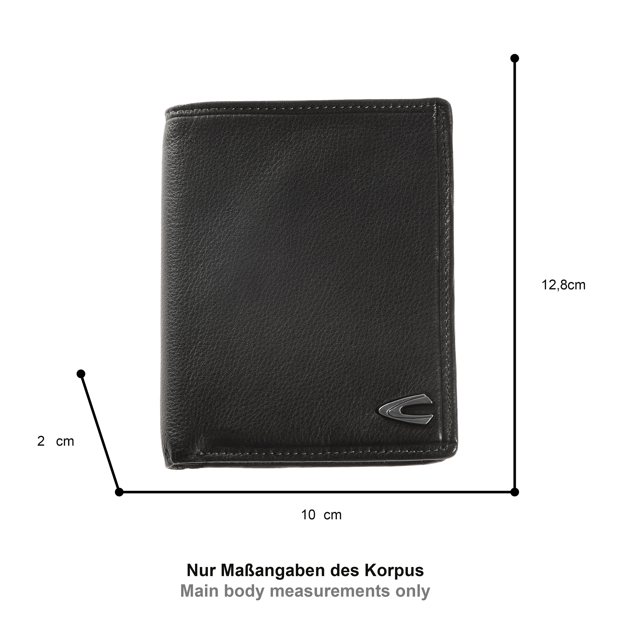 camel active Geldbörse »Vegas« aus hochwertigem Rindsleder mit Metall Logo