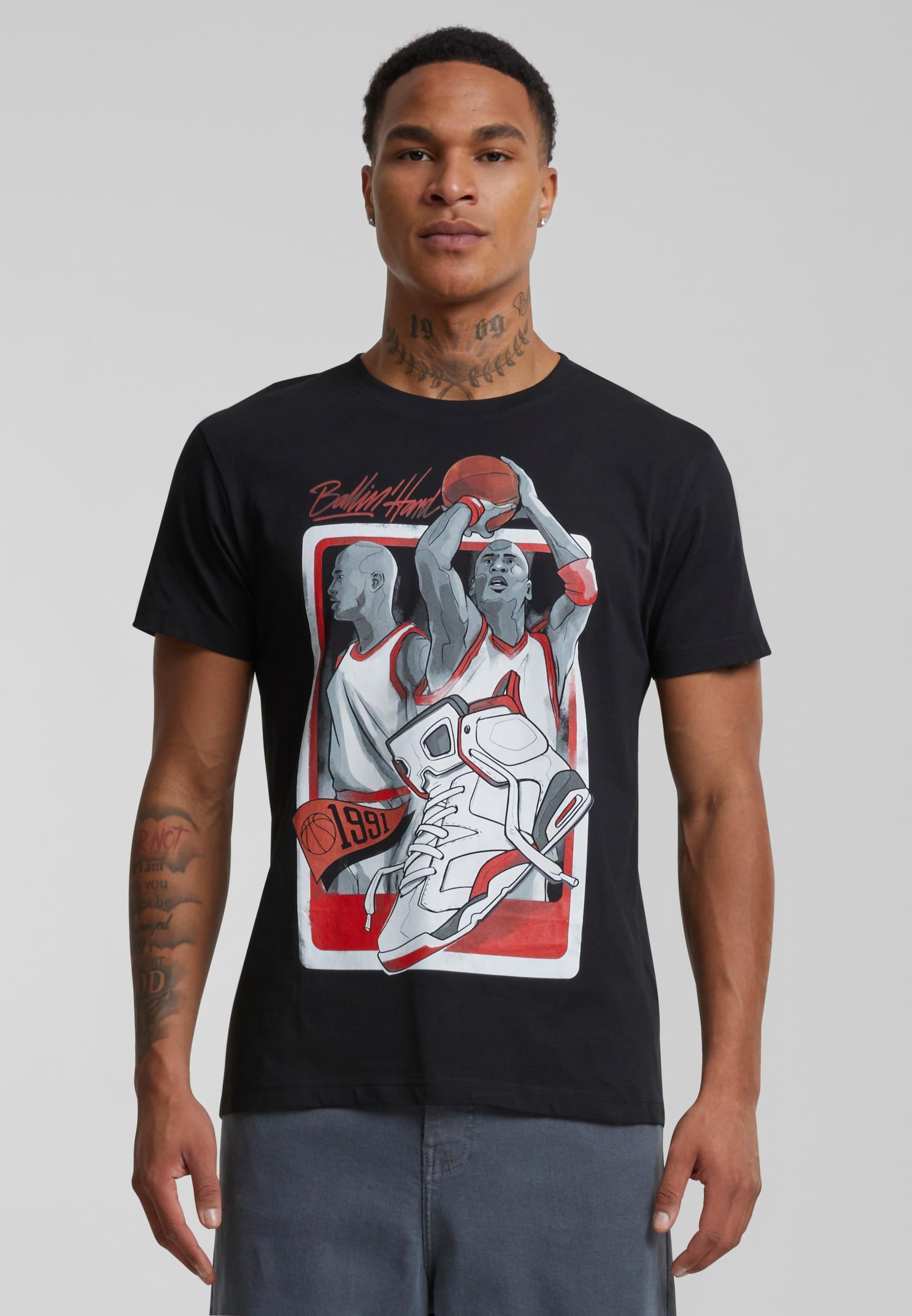 MisterTee Kurzarmshirt »MisterTee Herren Ballin Hard 1991 Tee«, (1 tlg.)
