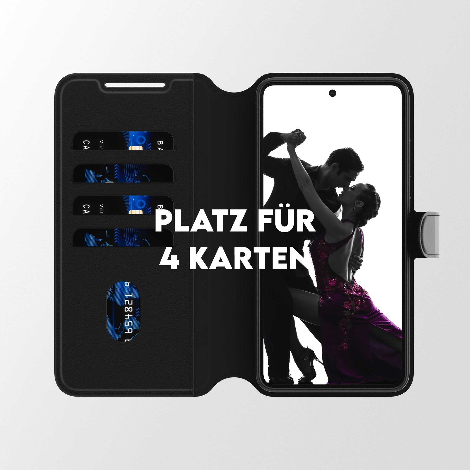 CARE by PanzerGlass Handyhülle »Tango 2-in-1 Wallet Case mit Qi für Samsung Galaxy S26 Ultra« Samsung Galaxy S26 Ultra Backcover, Schutzhülle, Handyschutzhülle, Case, Schutzcase, stoßfest