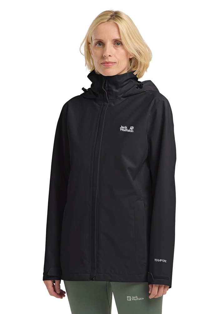 Jack Wolfskin Funktionsjacke "TRAILTIME 2L JKT W" mit Kapuze Wetterschutzjacke, wasser-und winddicht, atmungsaktiv