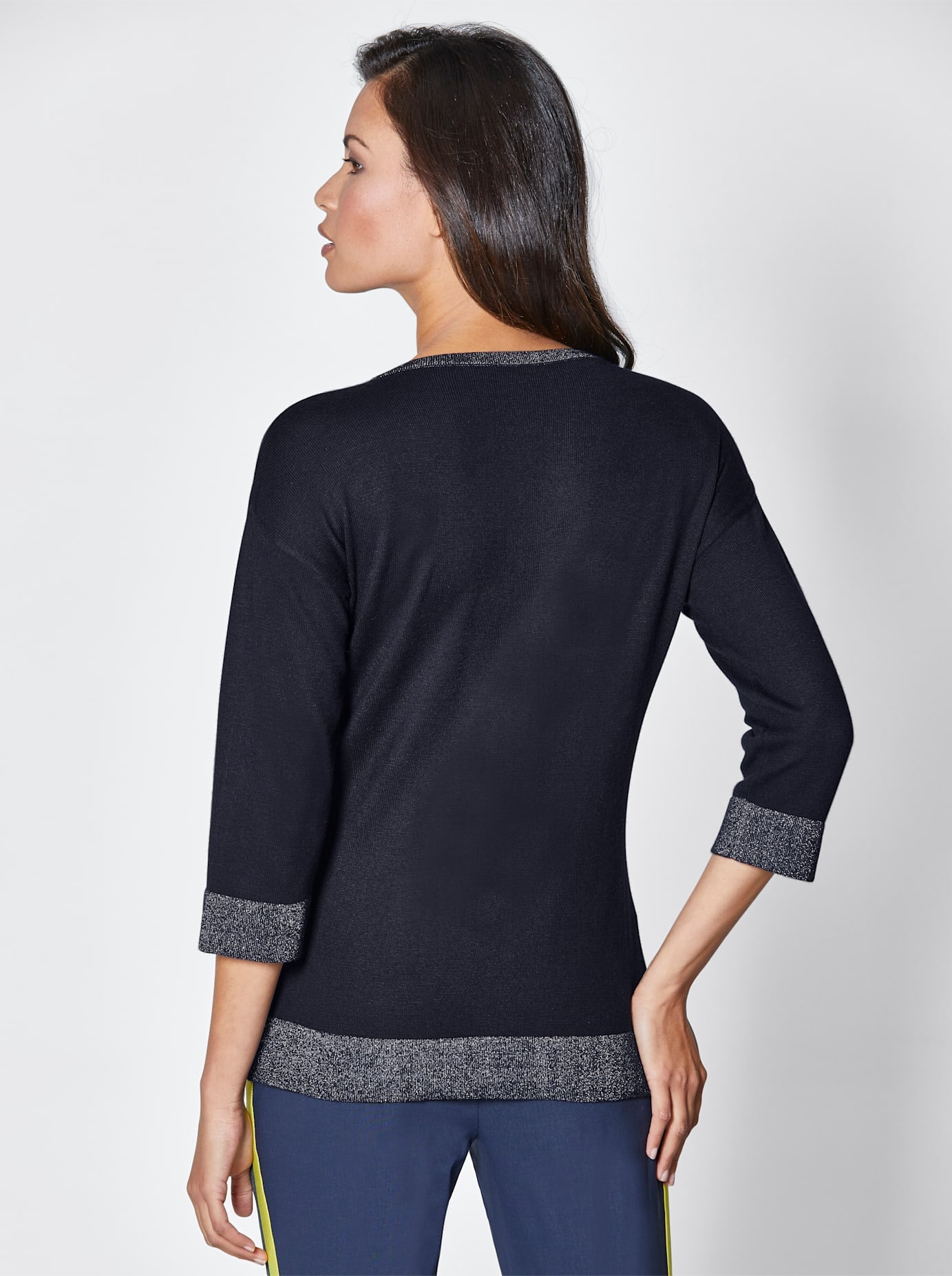 creation L V-Ausschnitt-Pullover »Viskose-Seiden-Pullover«