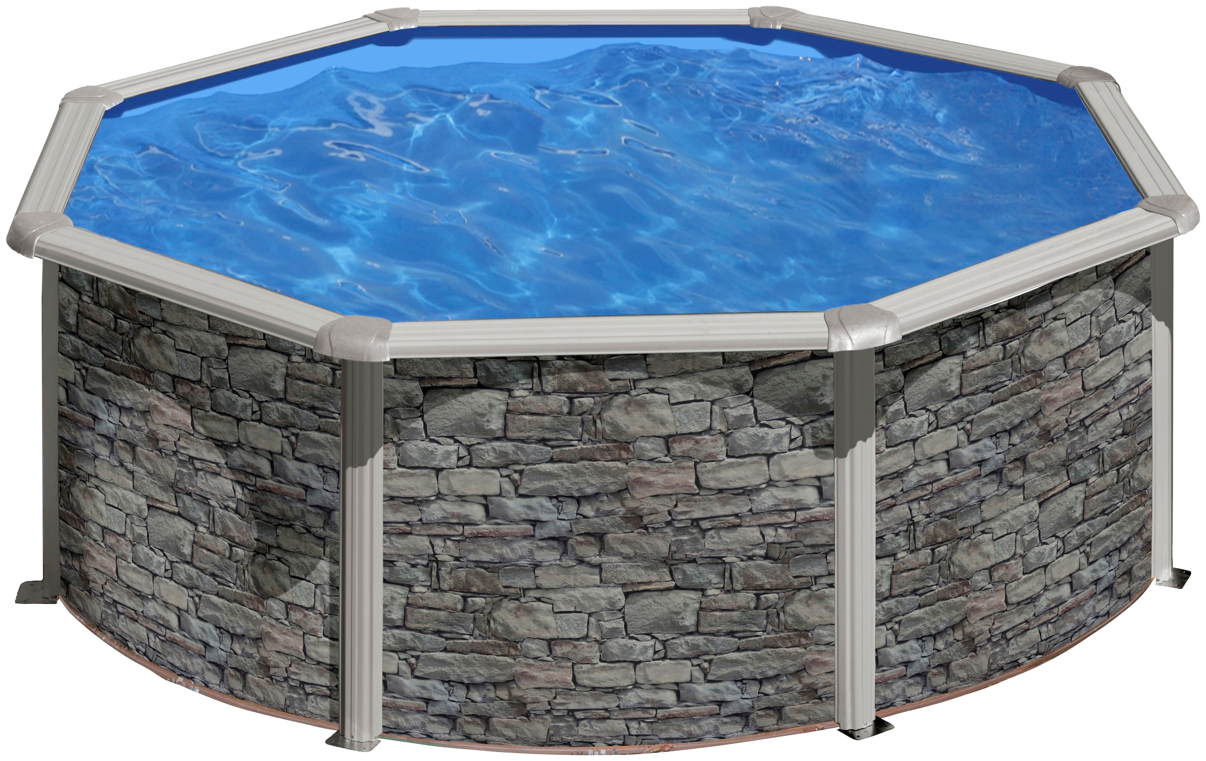 my POOL BWT Rundpool, (Set, 5 tlg.), in moderner Steinoptik, Höhe 120 cm, verschiedene Größen