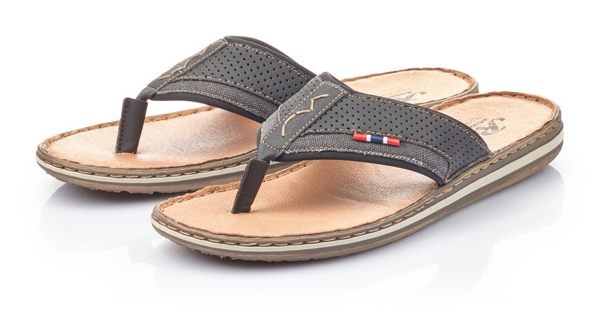 Thumbnail - Rieker Zehentrenner Sommerschuh, Strandschuh mit weicher Leder-Innensohle