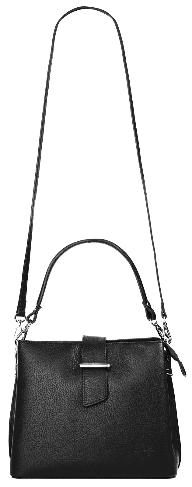 Cluty Henkeltasche, echt Leder, Made in Italy