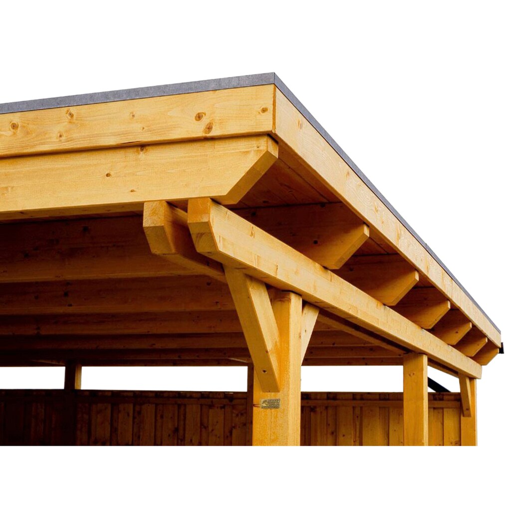 Skanholz Doppelcarport »Emsland«, Leimholz-Nordisches Fichtenholz, 550 cm, braun