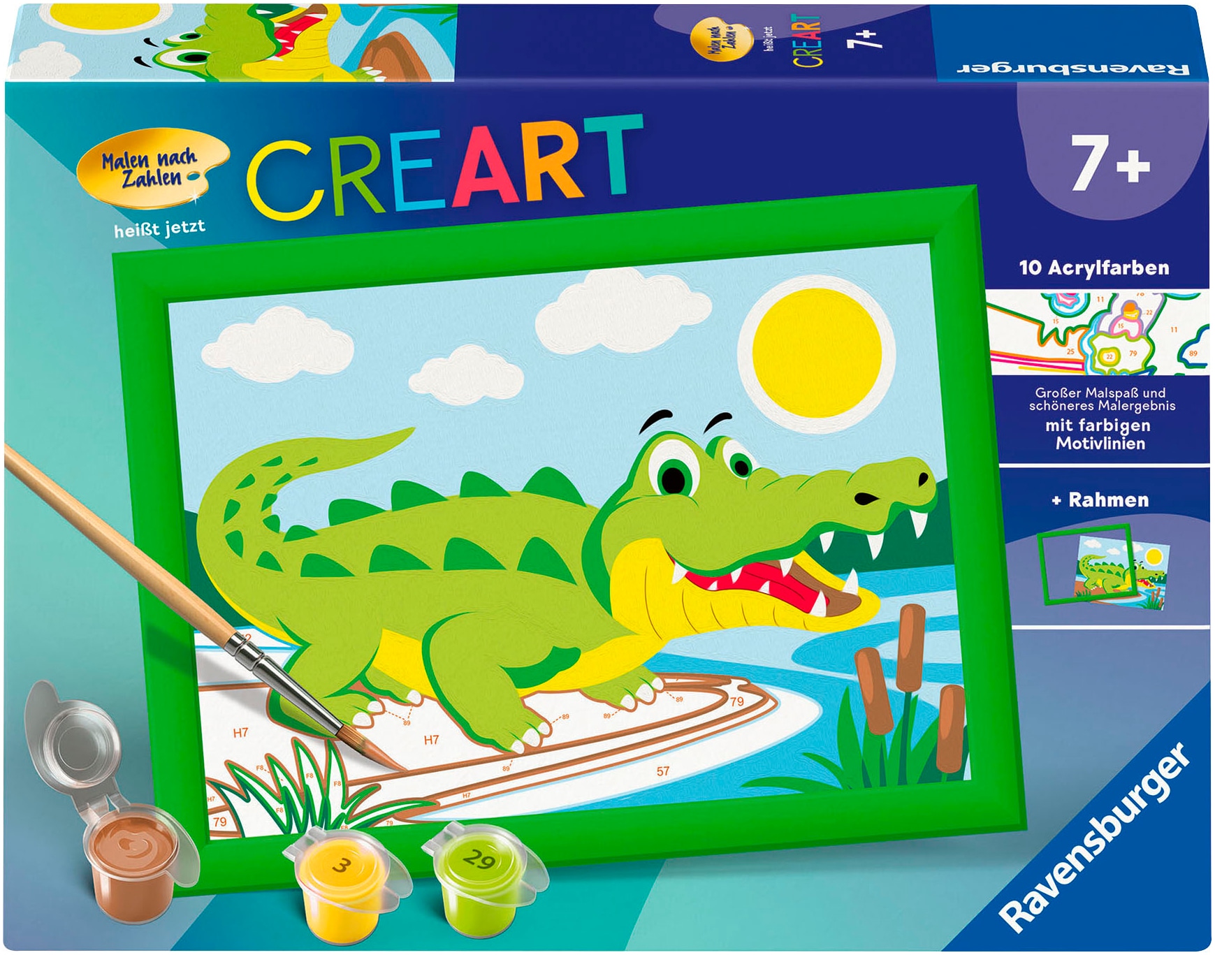 Ravensburger Malen nach Zahlen »CreArt, Krokodil an Land«, Made in Europe