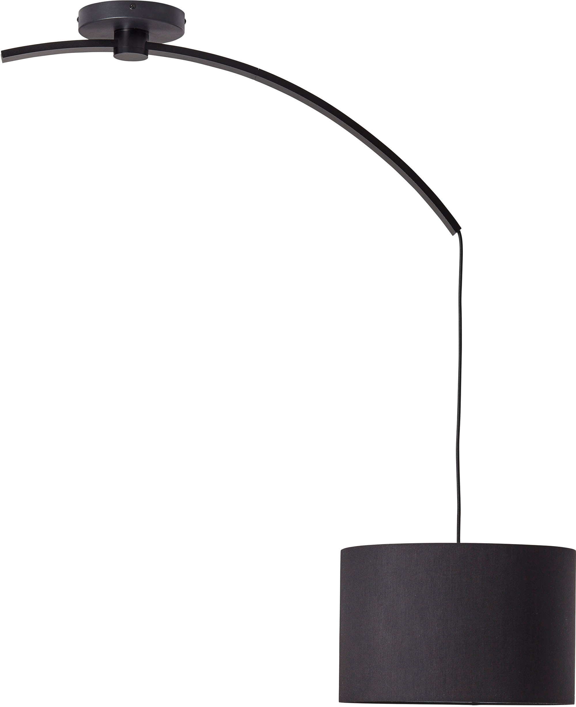 BRILLIANT Pendelleuchte "Daria", schwarz, 1, Ø 40cm H: 115cm, 1 Stk., Leuchten, Hängelampe mit Auslegearm schwarz, Pendelleuchte