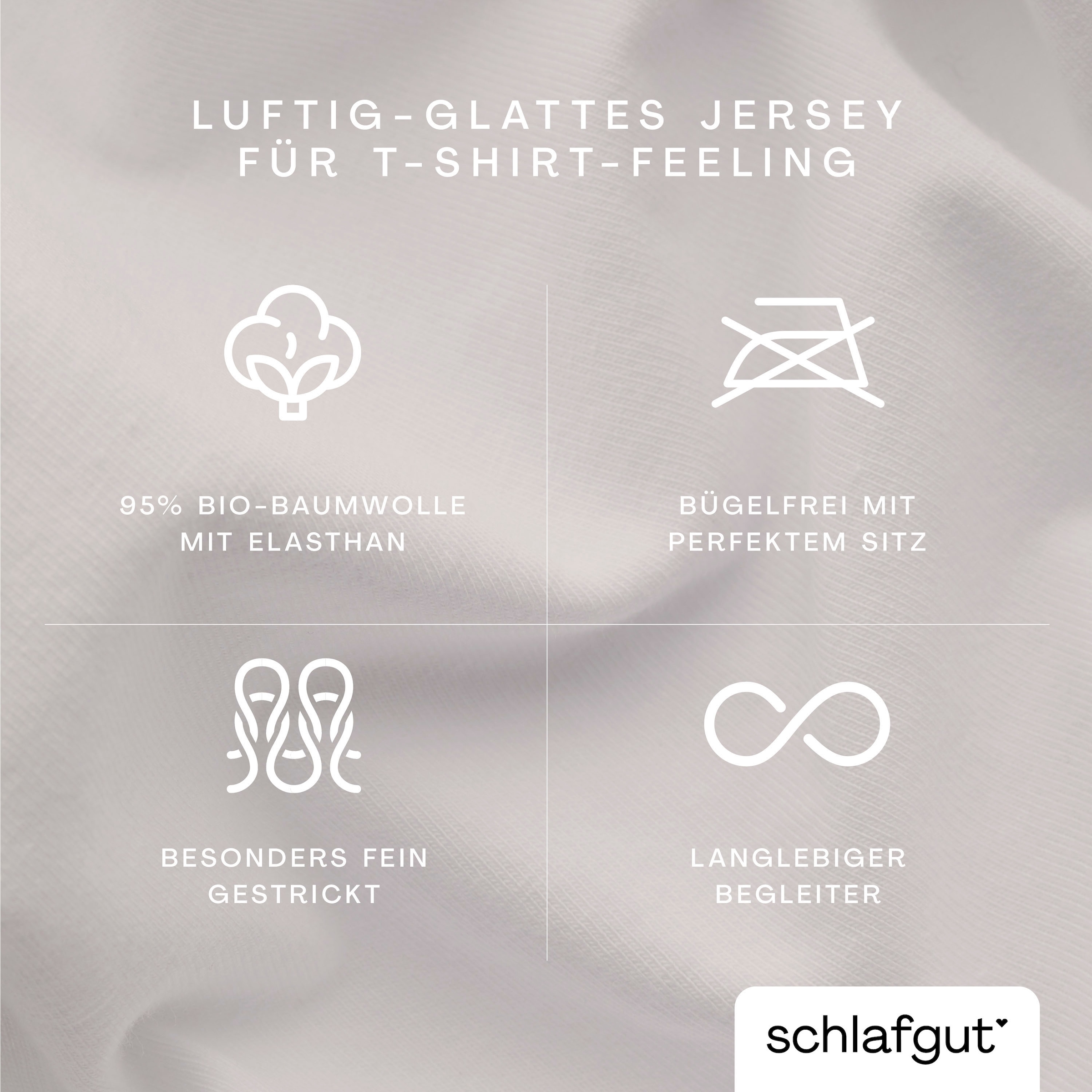 Schlafgut Bettbezug »Knitted Jersey uni, aus Bio-Baumwolle mit Elasthan, Reißverschluss«, (1 St.), bügelfrei, Mix & Match Bettwäsche: passender Kissenbezug erhältlich