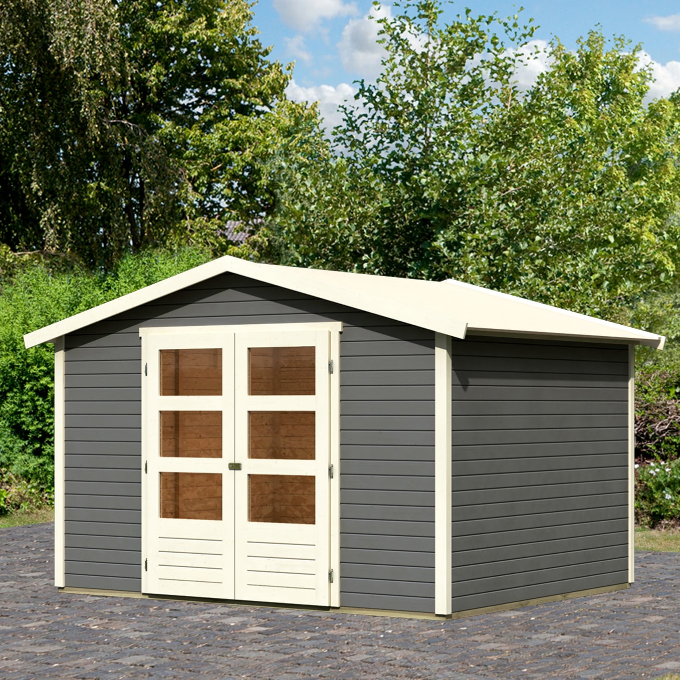 Karibu ""Amberg 4"" naturbelassen, anthrazit oder terragrau günstig online kaufen