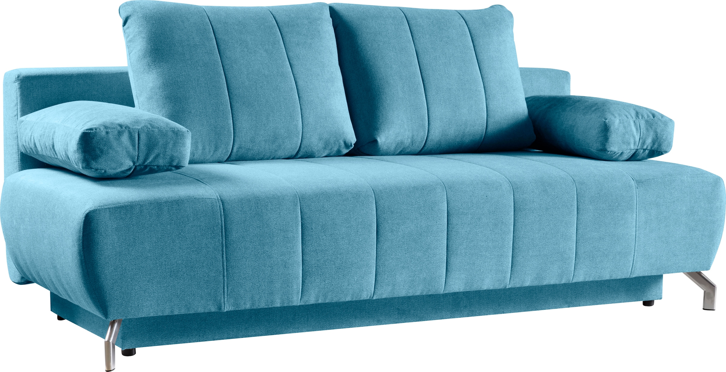 WERK2 Schlafsofa »Troya«, 2-Sitzer Sofa und Schlafcouch mit Federkern & Bettkasten