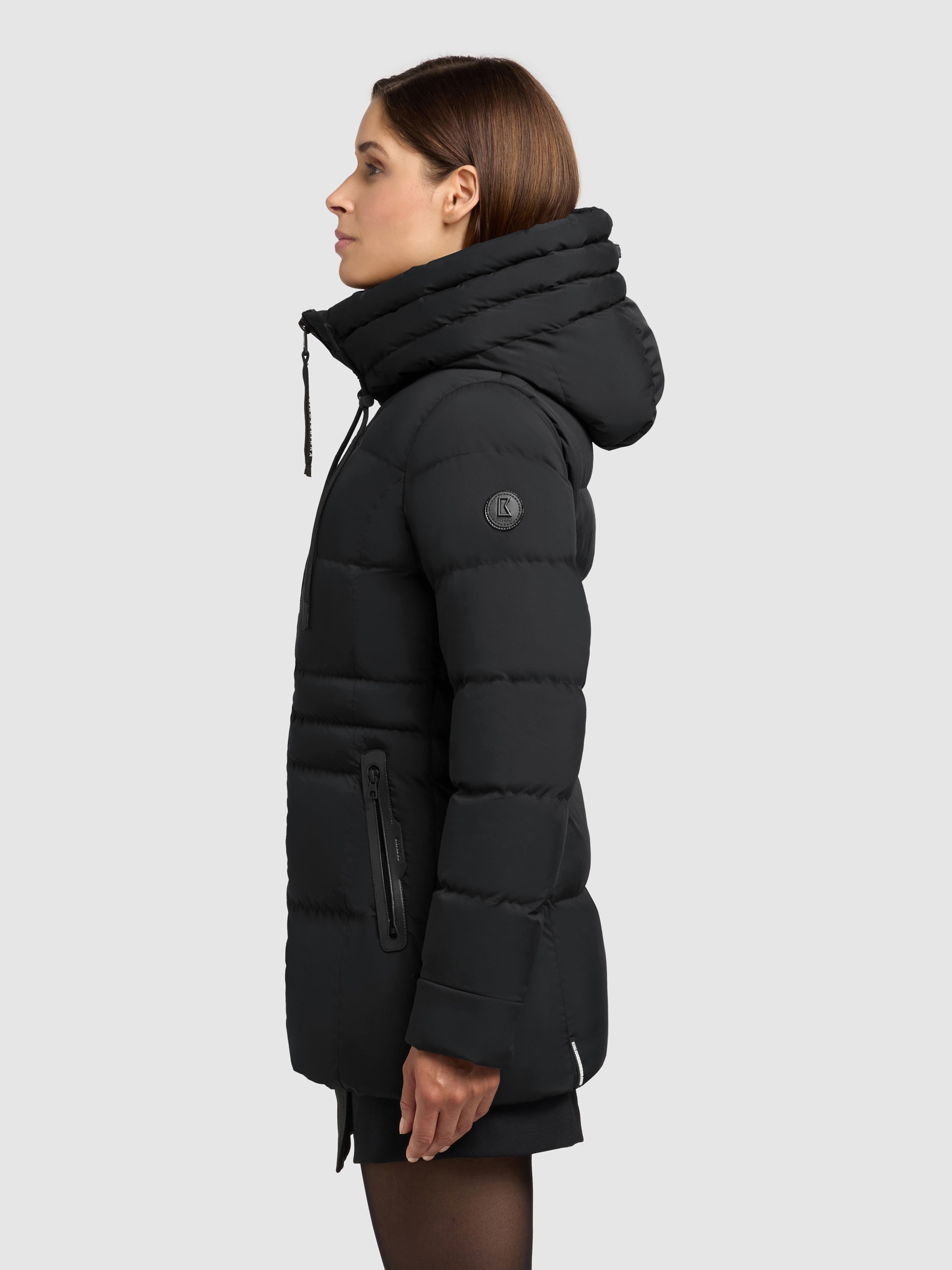 khujo Steppjacke »MATLA«, mit Kapuze, Reißverschlusstaschen mit Fleecefutter, eine Ärmeltasche