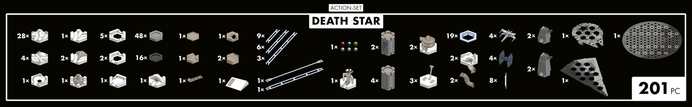 Ravensburger Kugelbahn-Bausatz »GraviTrax Star Wars Action-Set Deathstar« Made in Europe
