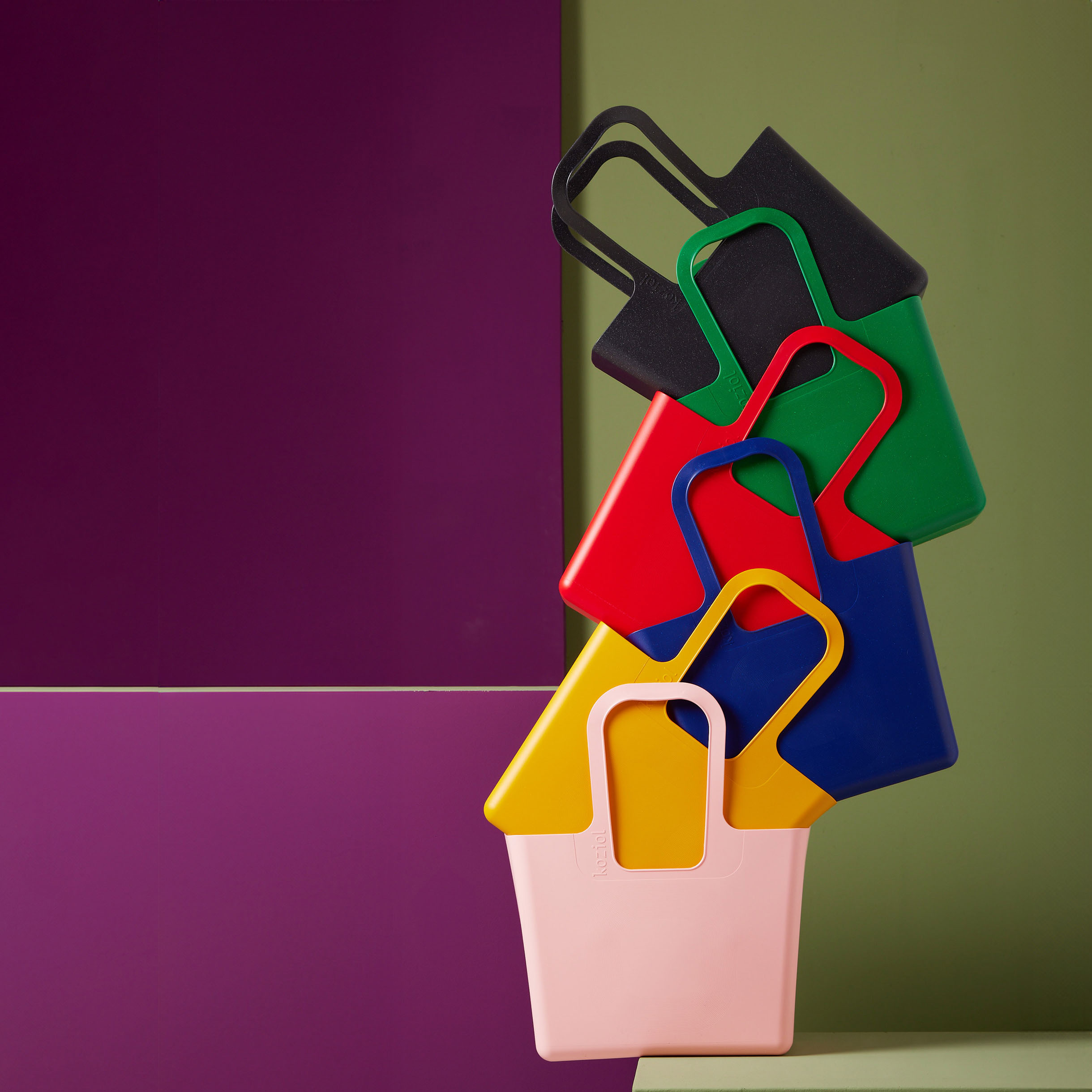 Thumbnail - KOZIOL Shopper "XL" Kunststoff, 100% recycelbar, melaminfrei, 100% CO² neutral produziert