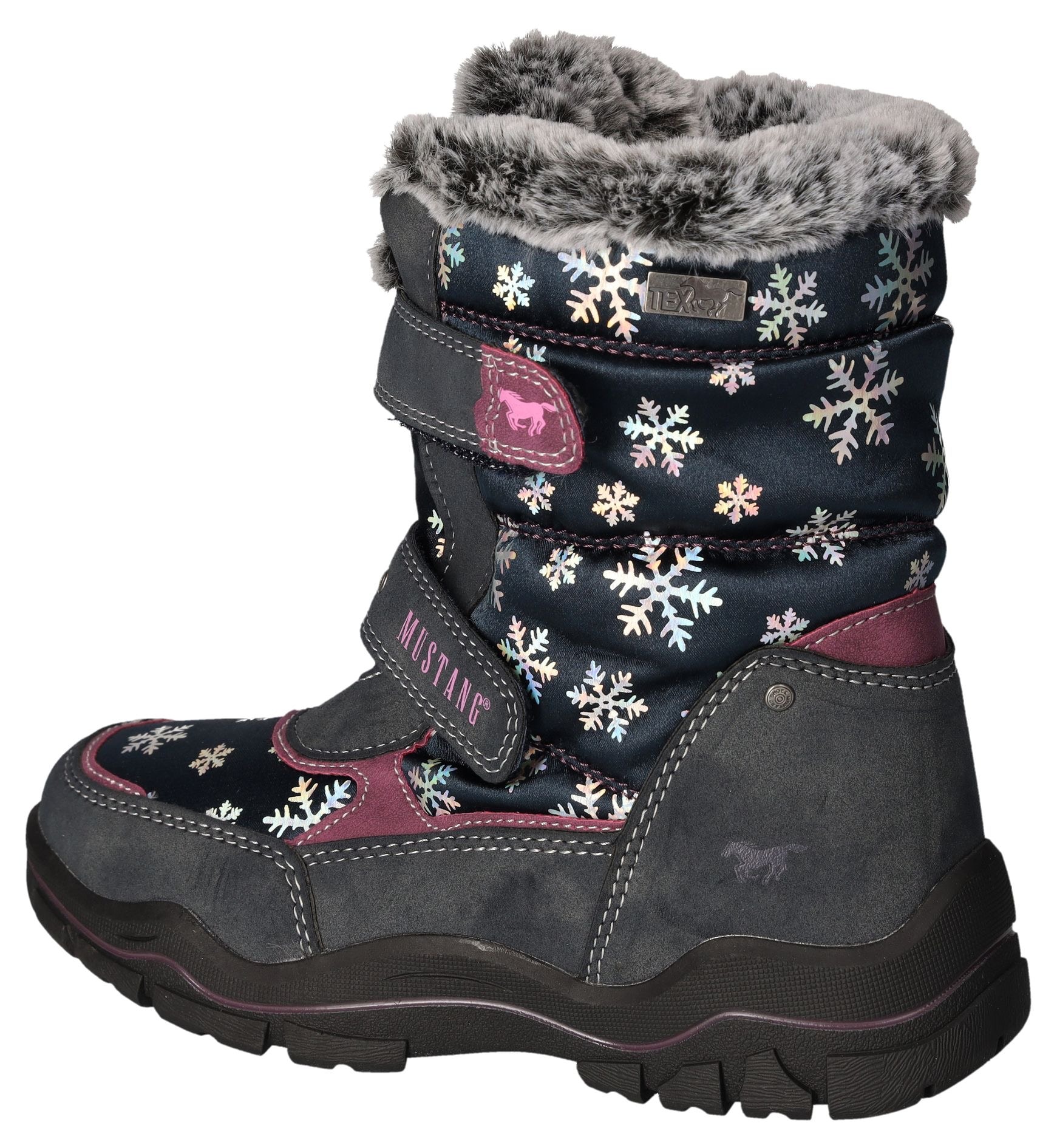 Mustang Shoes Winterstiefel, Winterstiefel, Klettstiefel in bequemer Weite