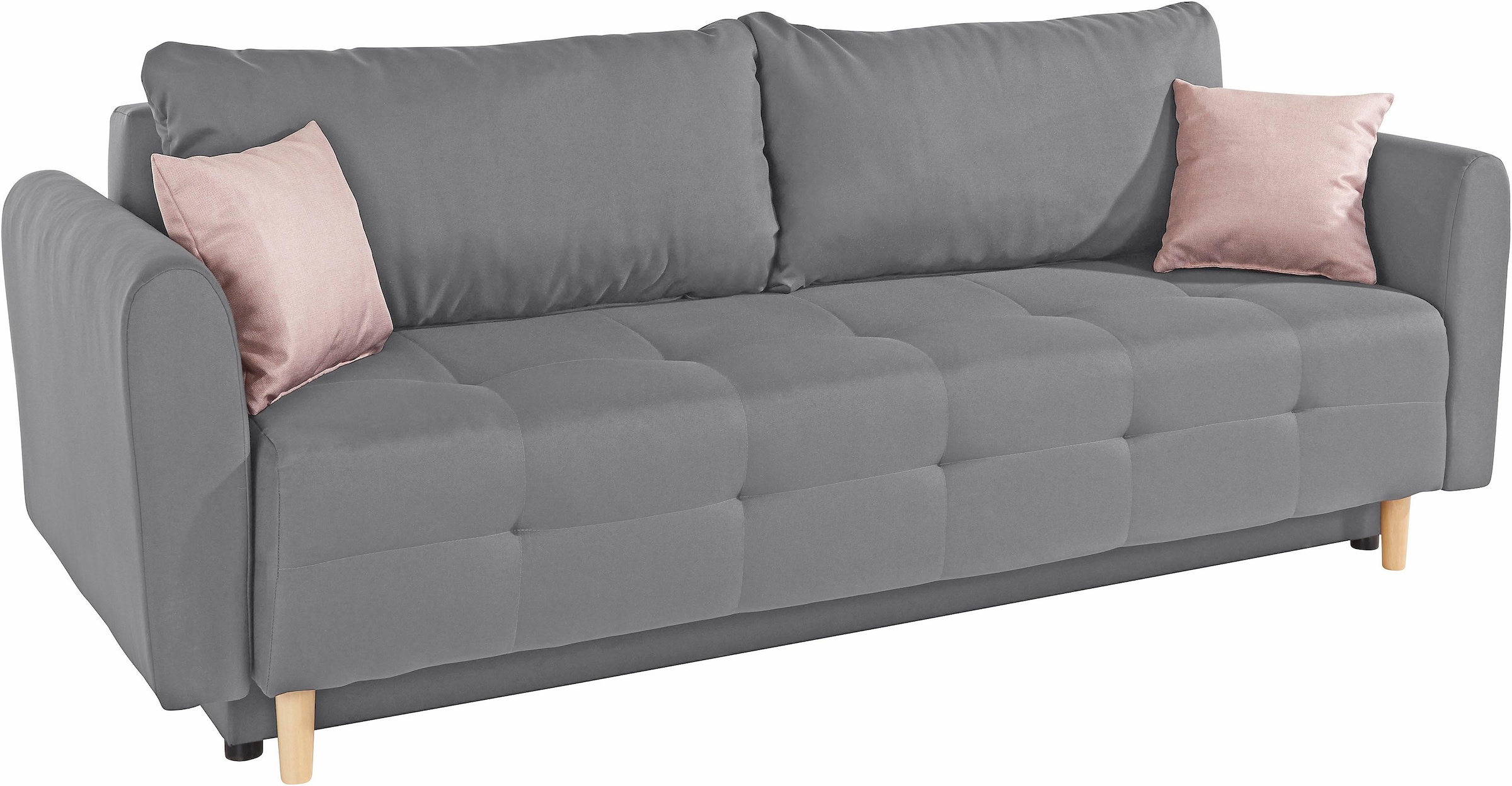 INOSIGN Schlafsofa "Nordic", inklusive Bettkasten und Zierkissen günstig online kaufen