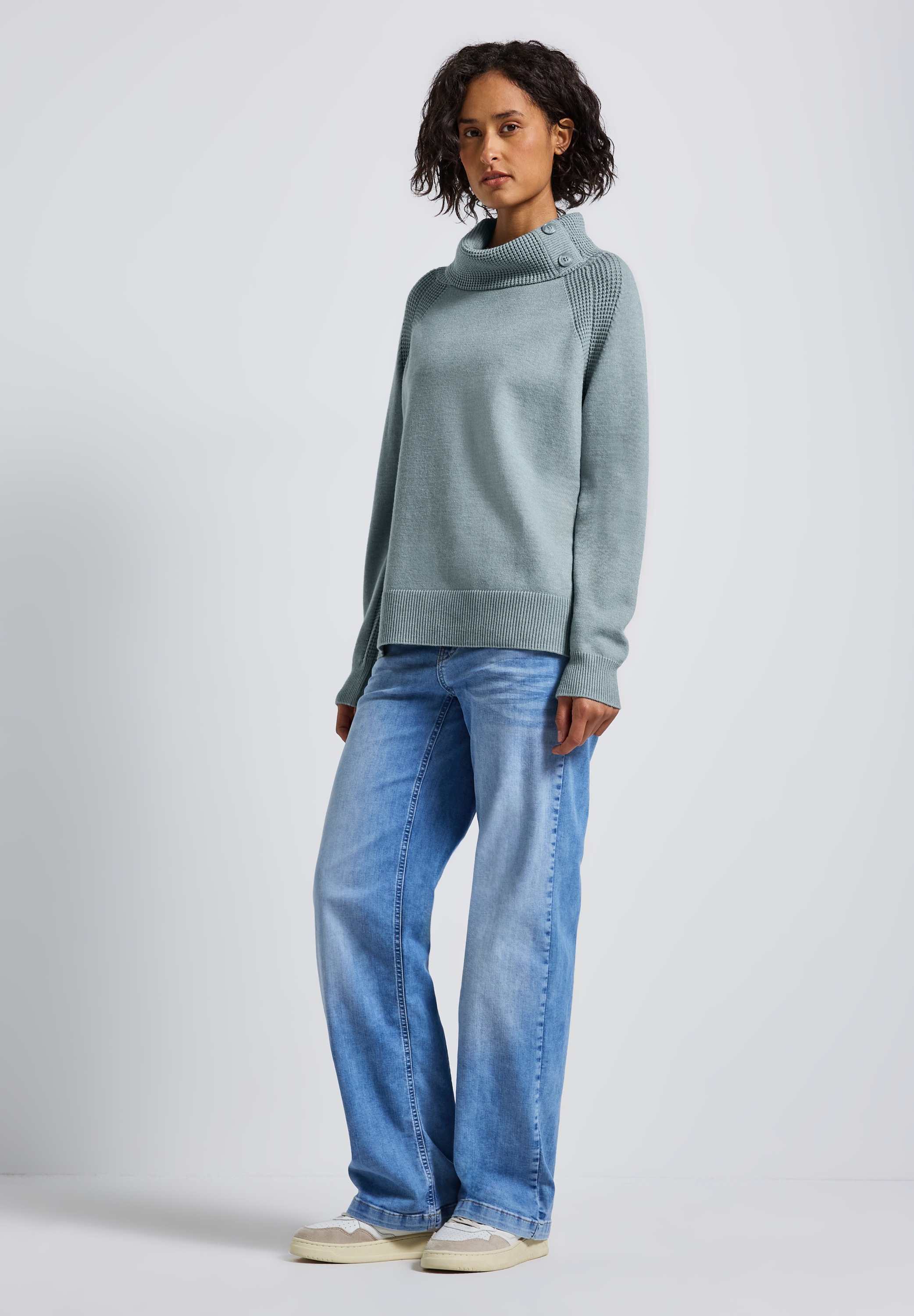Cecil Rollkragenpullover, mit Stehkragen