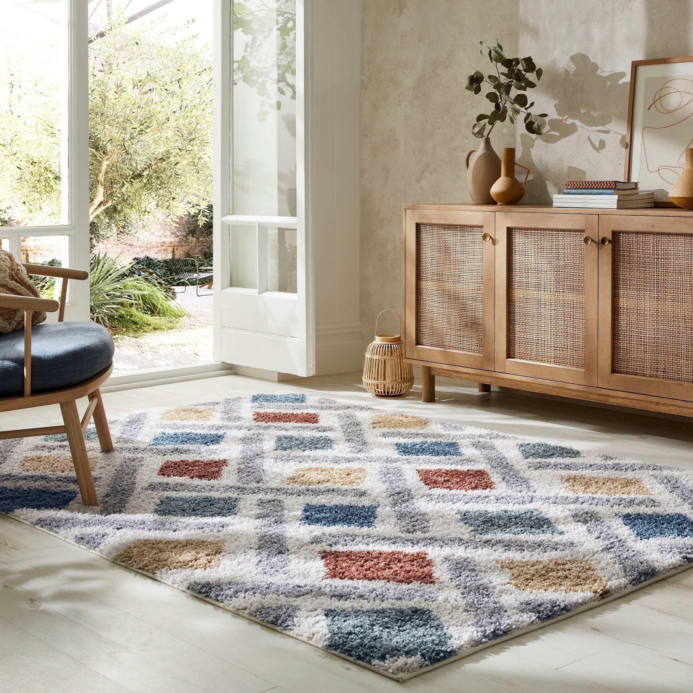 FLAIR RUGS Hochflor-Teppich "Sketch, mit geometrischem Design" rechteckig 3 günstig online kaufen