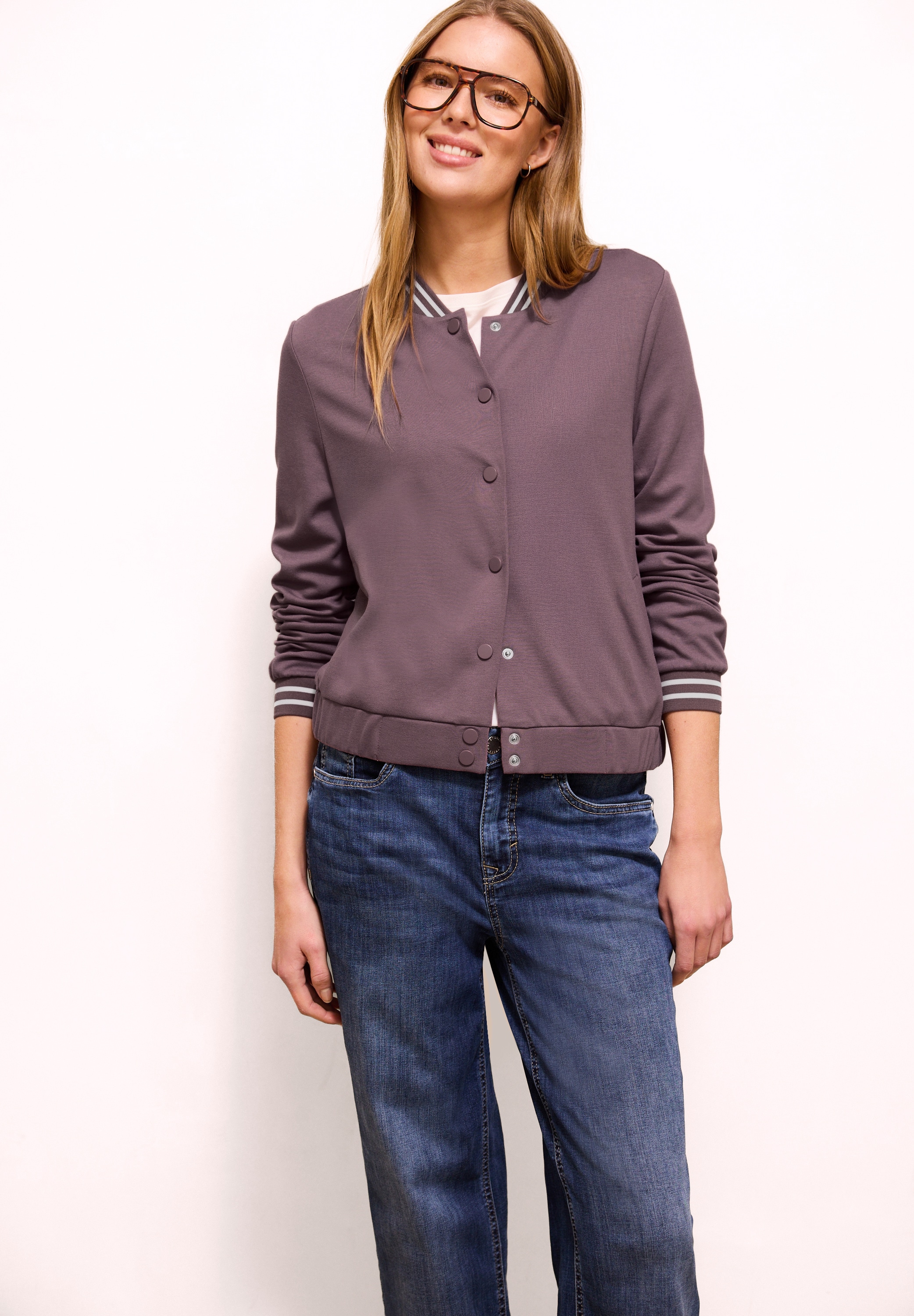 STREET ONE STUDIO Blouson ohne Kapuze mit College-Style Details