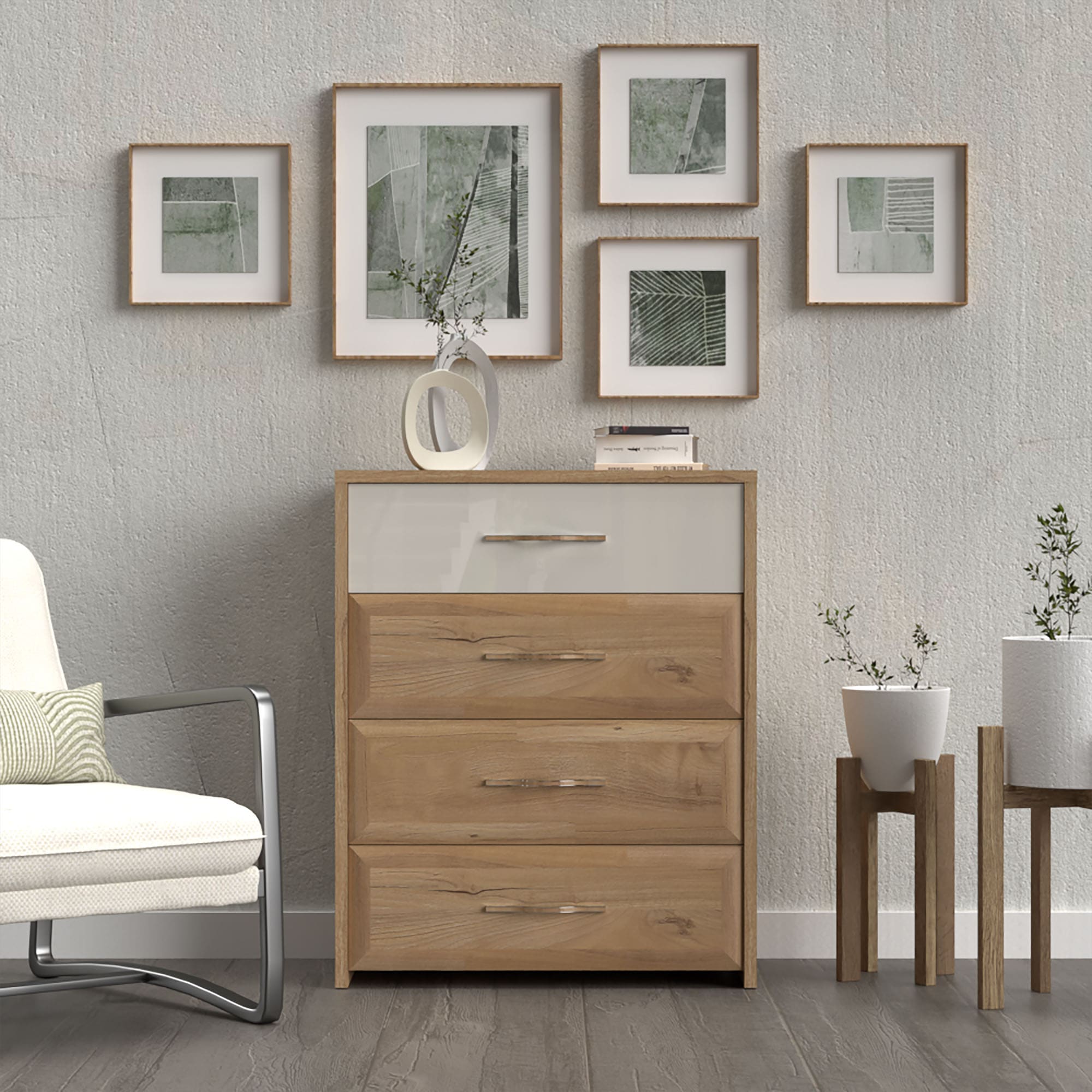 Home affaire Schubkastenkommode "Gala, melaminbeschichtet,1 Schublade beige günstig online kaufen