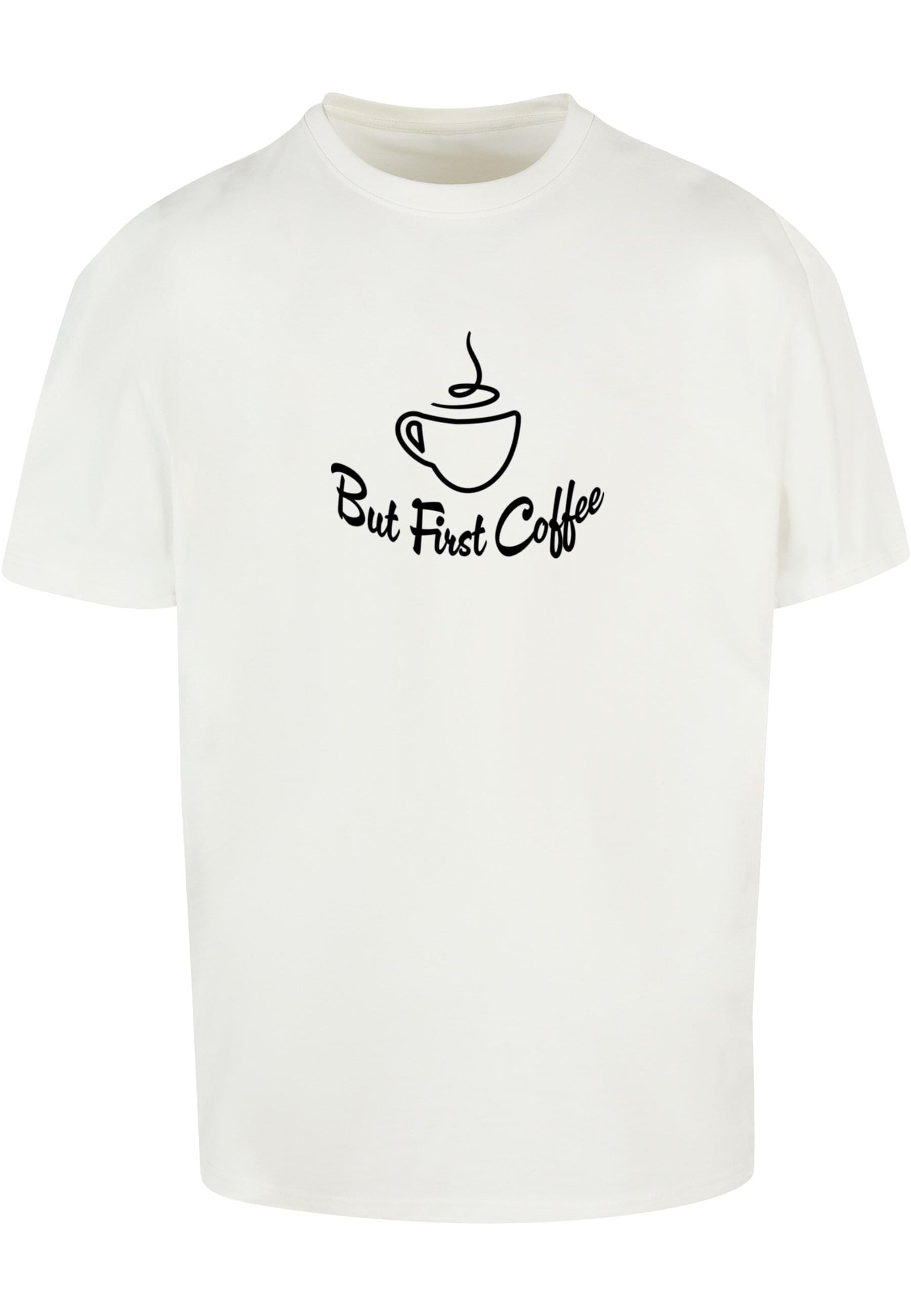 T-Shirt »Merchcode Herren But First Coffee Heavy Oversized Tee«, (1 tlg.)