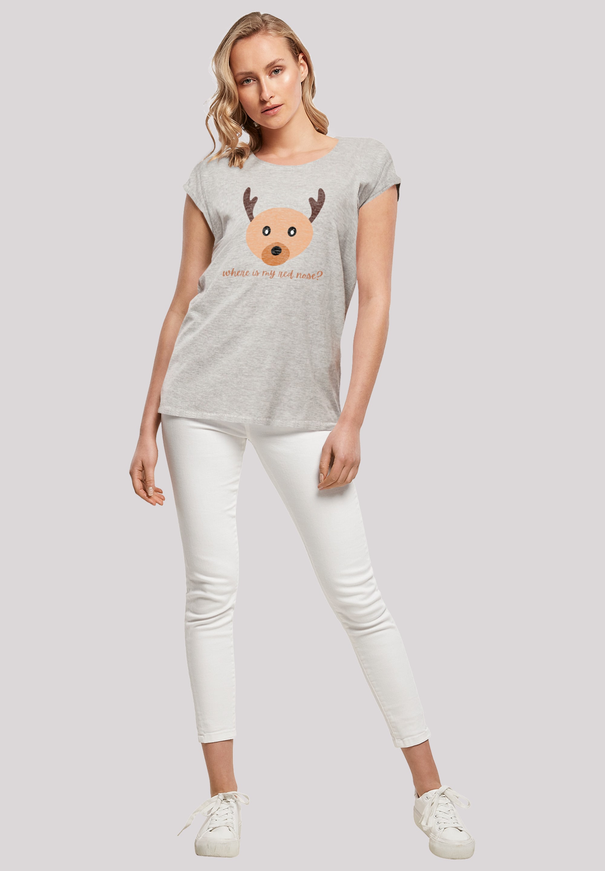 F4NT4STIC T-Shirt »Red Nose Weihnachten« Print