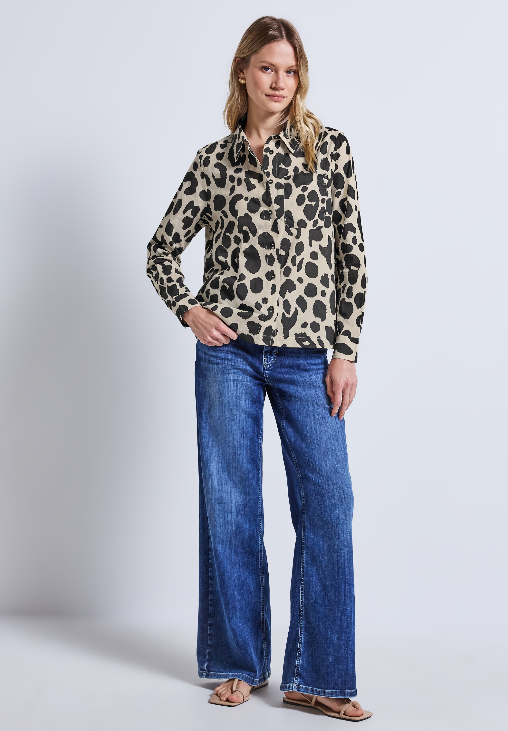 STREET ONE Hemdbluse, aus reiner Baumwolle