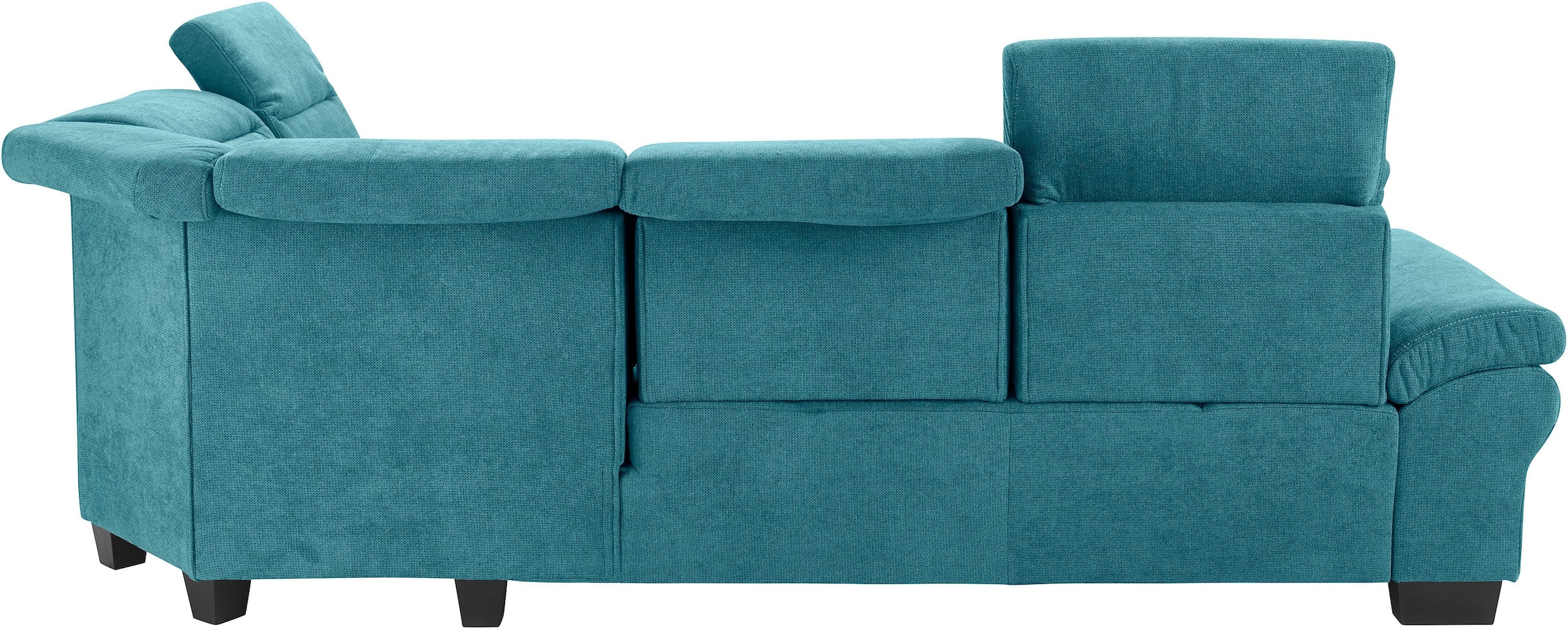 Places of Style Ecksofa »Cornwall L-Form«, incl. Sitztiefenverstellung, mit Bettfunktion und Kopfteilverstellung