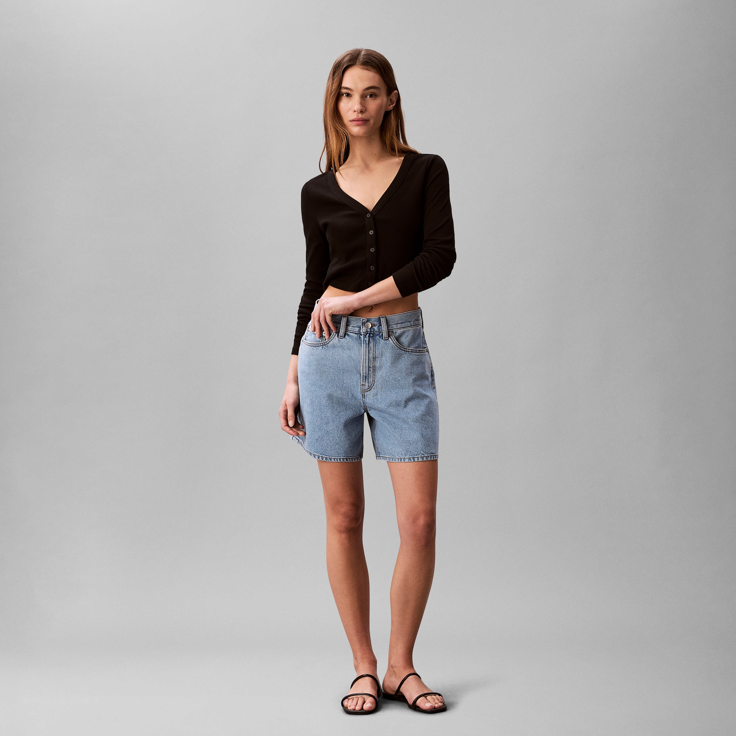 Calvin Klein Jeans Shorts »HI RISE A-LINE SHORT COASTAL LIG«