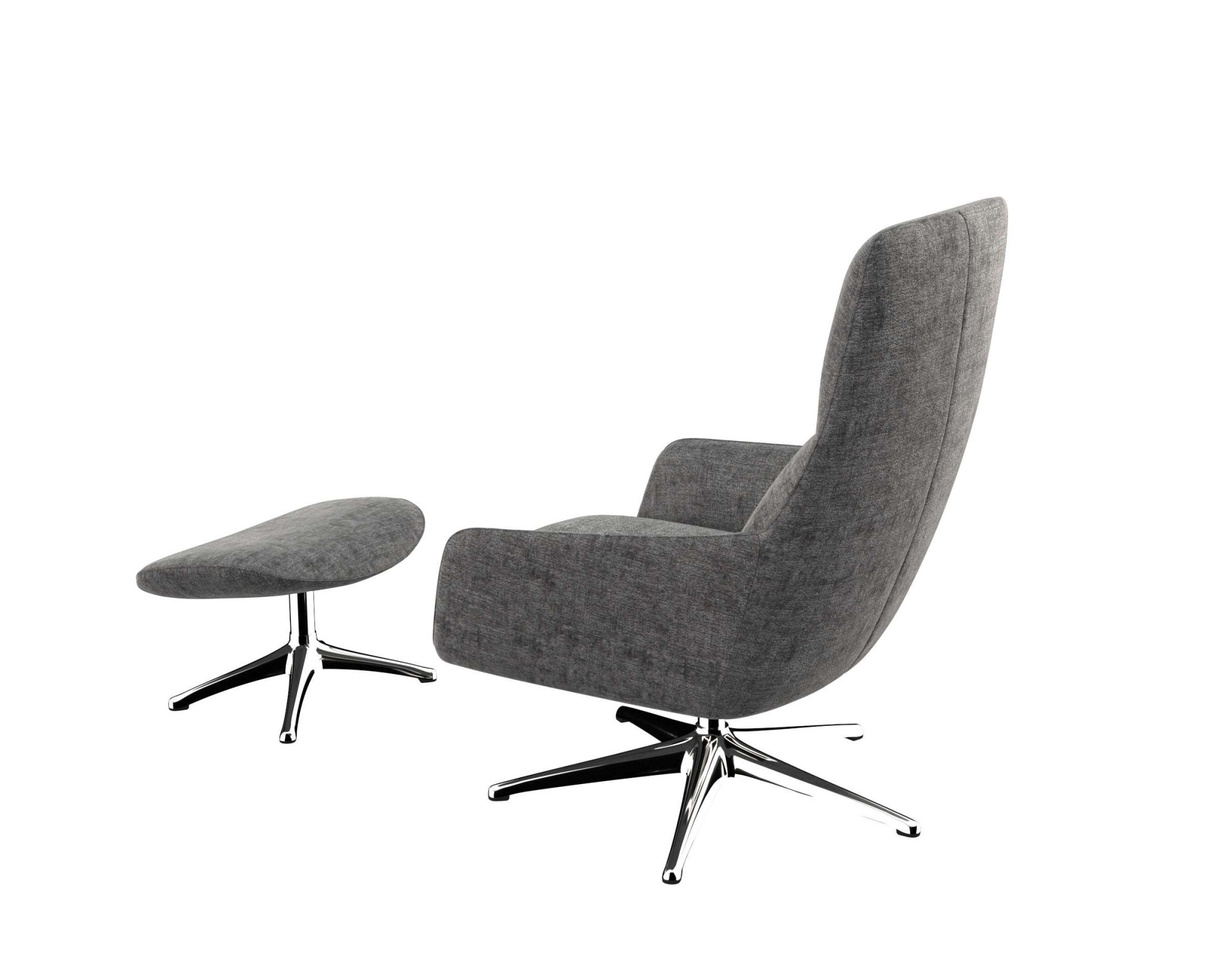 FLEXLUX Drehsessel »Marinella, Relaxsessel, TV-Loungesessel, Polstersessel,«, Liegefunktion, drehbar, Fuß Alu