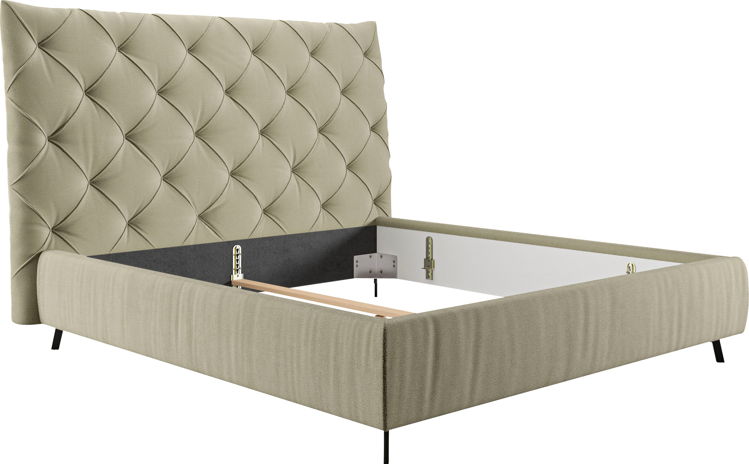 Thumbnail - Home affaire Polsterbett "Maxime, in 4 Breiten bis 200cm, auch in Leder" Kopfteilhöhe 143 cm, belastbar bis 280 kg, auch...