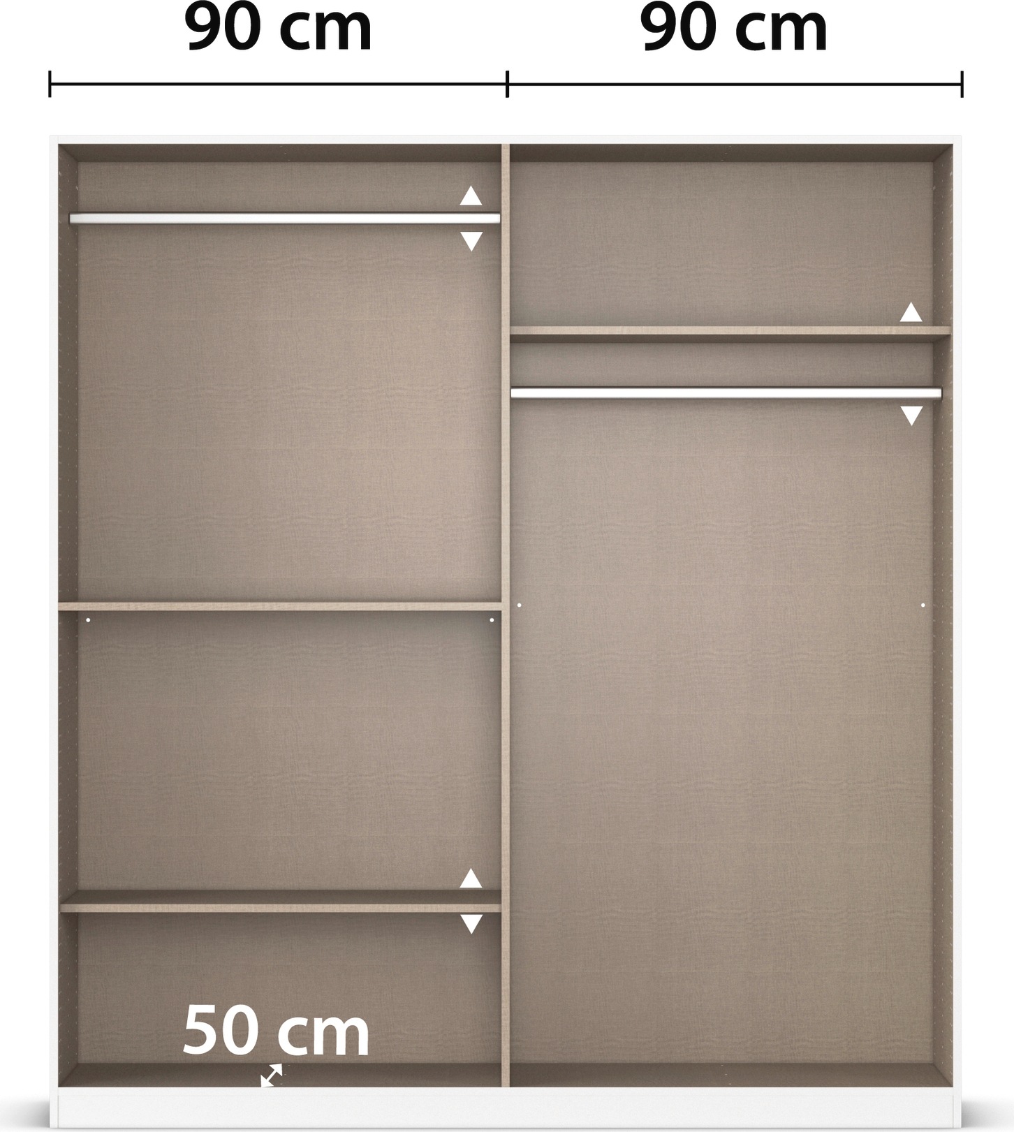 rauch Drehtürenschrank »Kleiderschrank Schrank Garderobe MAIKA mit Dekor-Front«, 2 Schubladen, in verschiedenen Breiten, Höhen, Farben, MADE IN GERMANY
