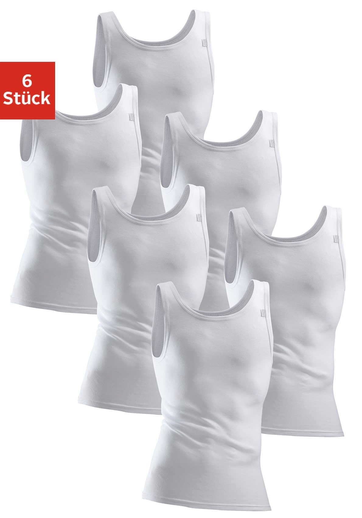 Clipper Exclusive Unterhemd, 6 Stk. in Feinripp-Qualität günstig online kaufen