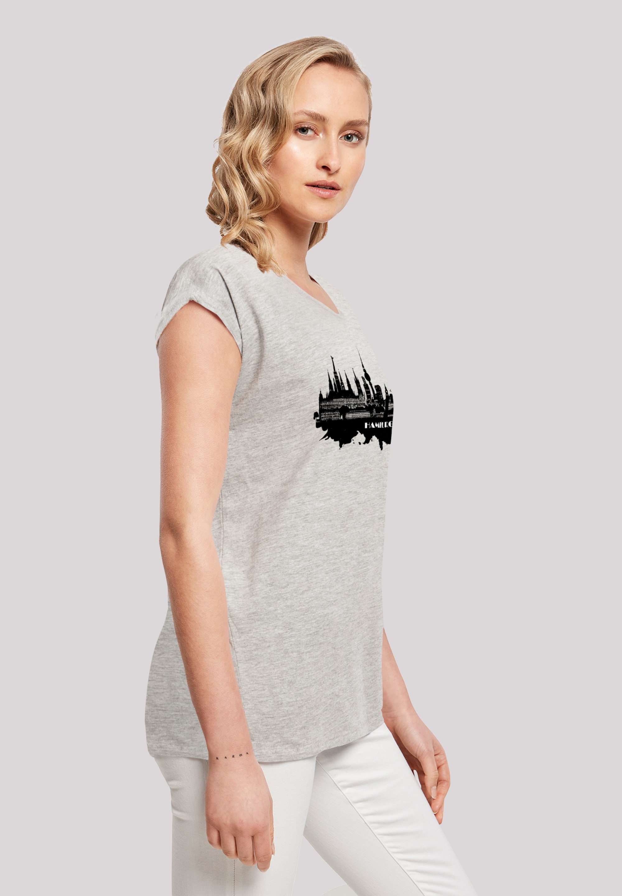 F4NT4STIC T-Shirt »Cities Collection - Hamburg skyline«, Print