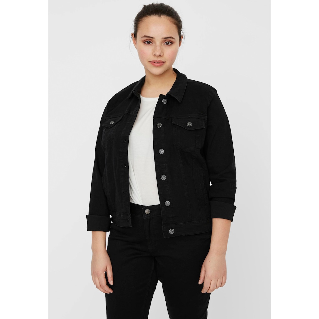 Vero Moda Curve Jeansjacke »VMRUNA LS SLIM DNM JCK MIX GA CUR NOOS«