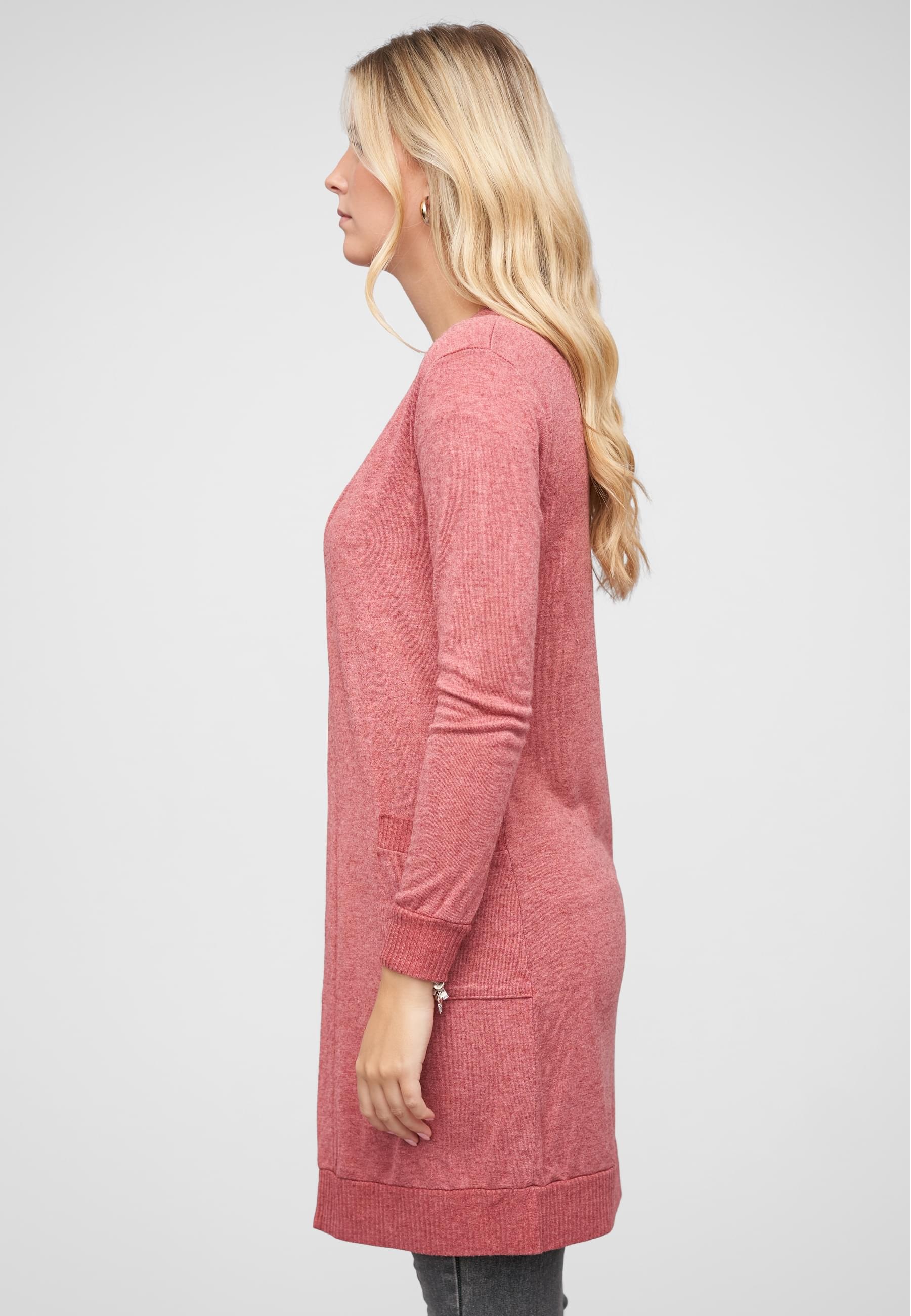 CLOUD 5IVE Strickjacke »CLOUD 5IVE Longform Viskose Cardigan mit 2 seitl. Taschen«