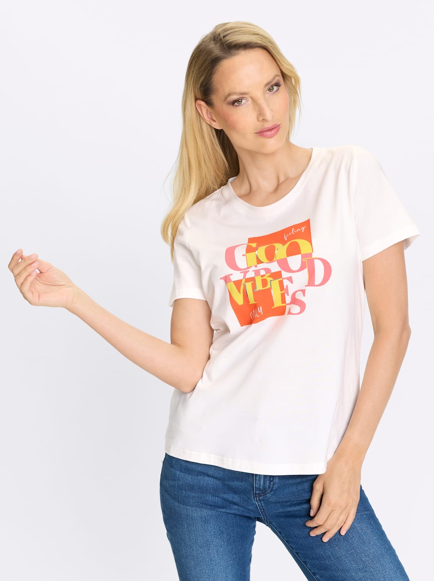 HEINE Shirt T-Shirt Ecru Size 50 4